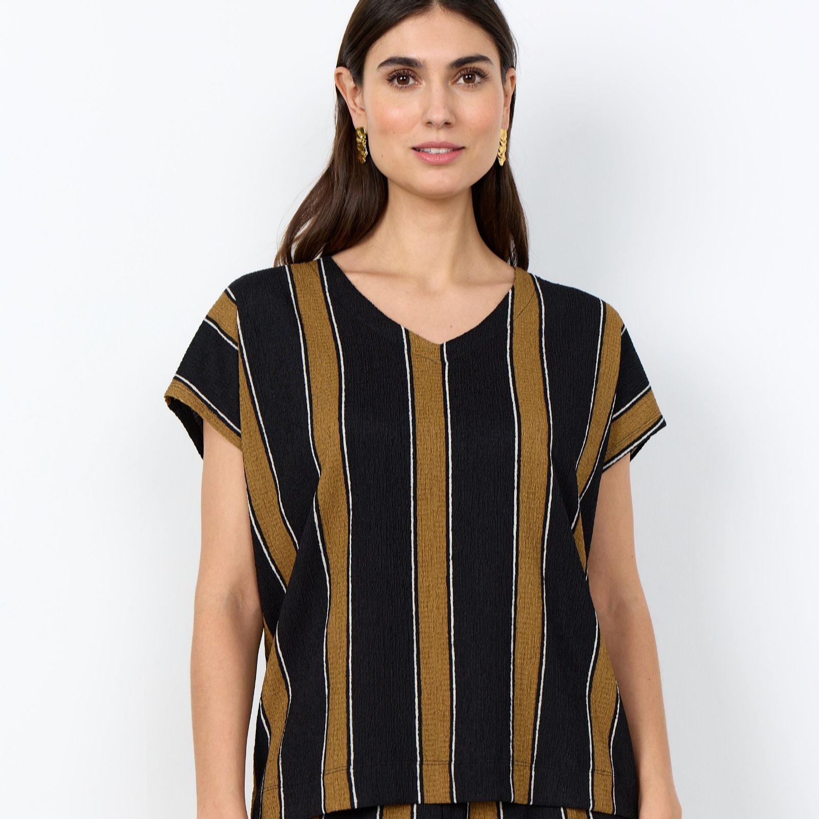 SOYACONCEPT Finja Striped V Neck Top