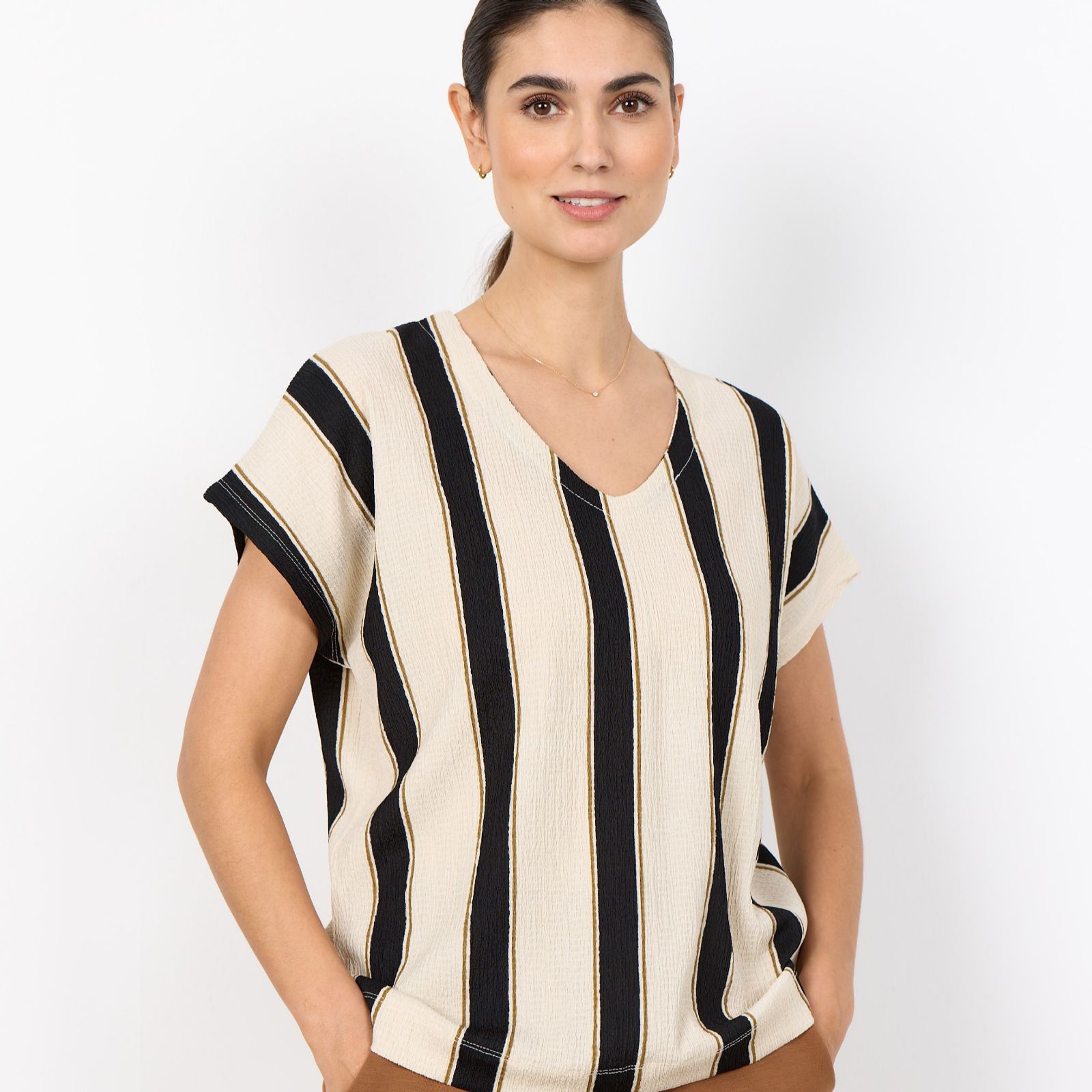 SOYACONCEPT Finja Striped V Neck Top