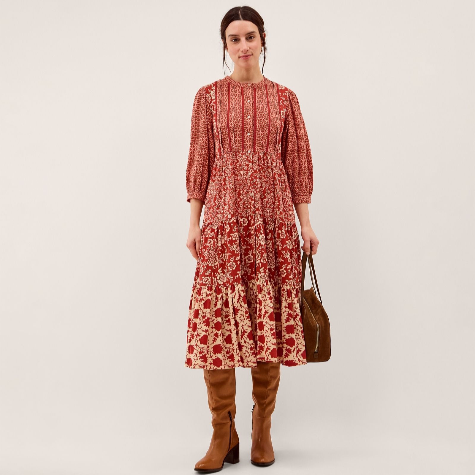 Monsoon Palmer Print Jersey Dress