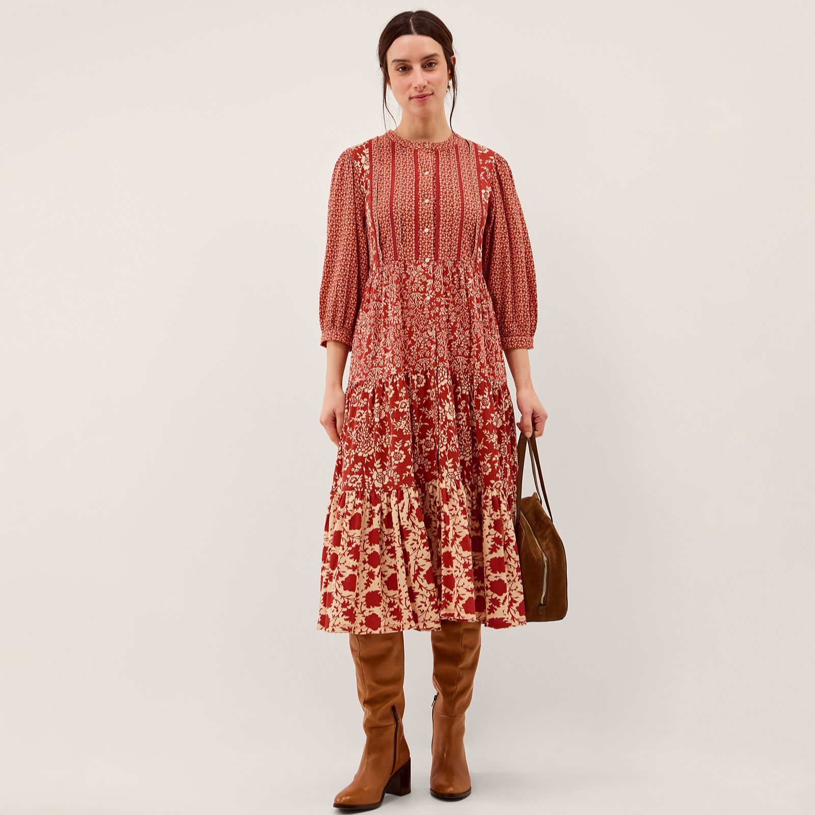 Monsoon Palmer Print Jersey Dress