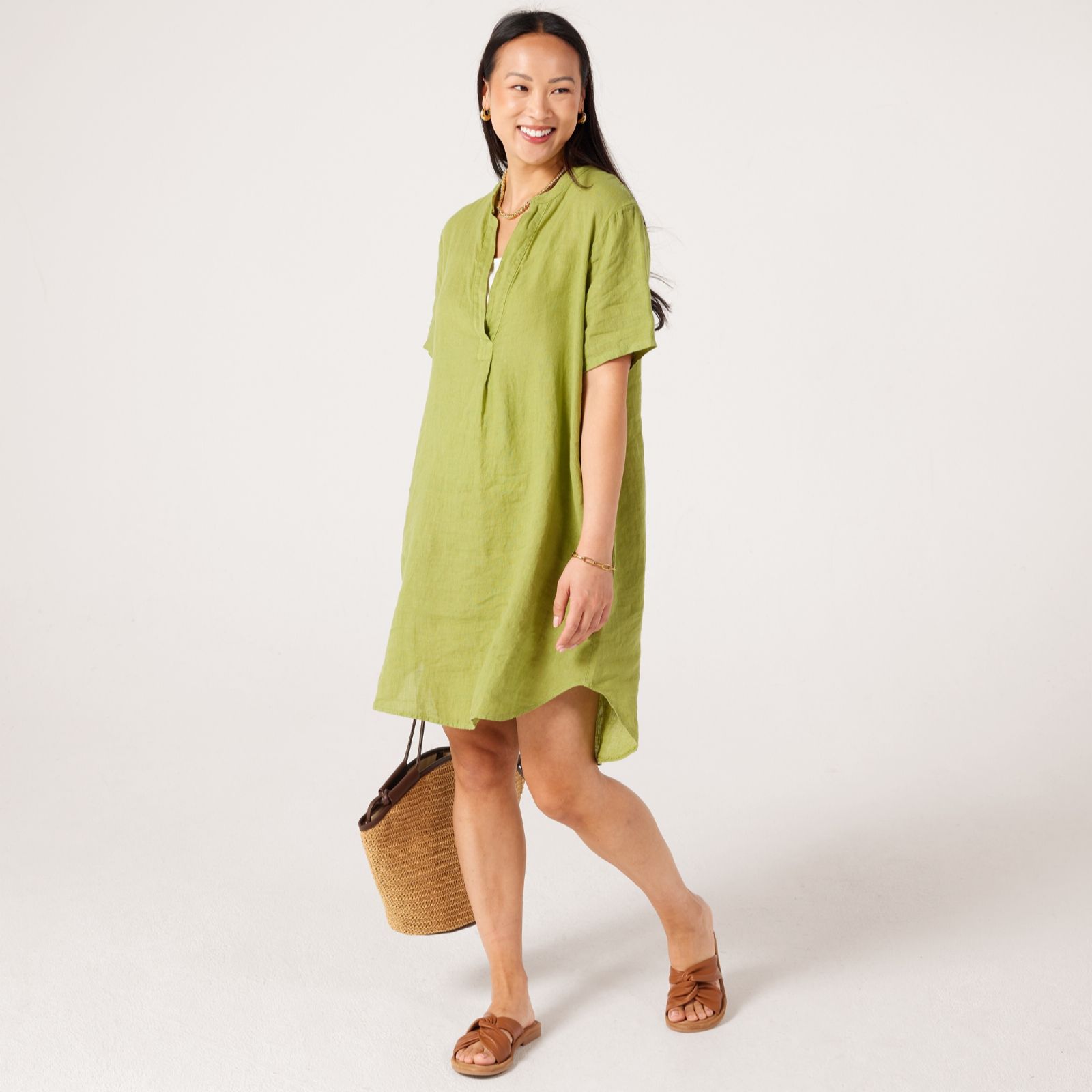 Izabel London Linen Tunic Dress