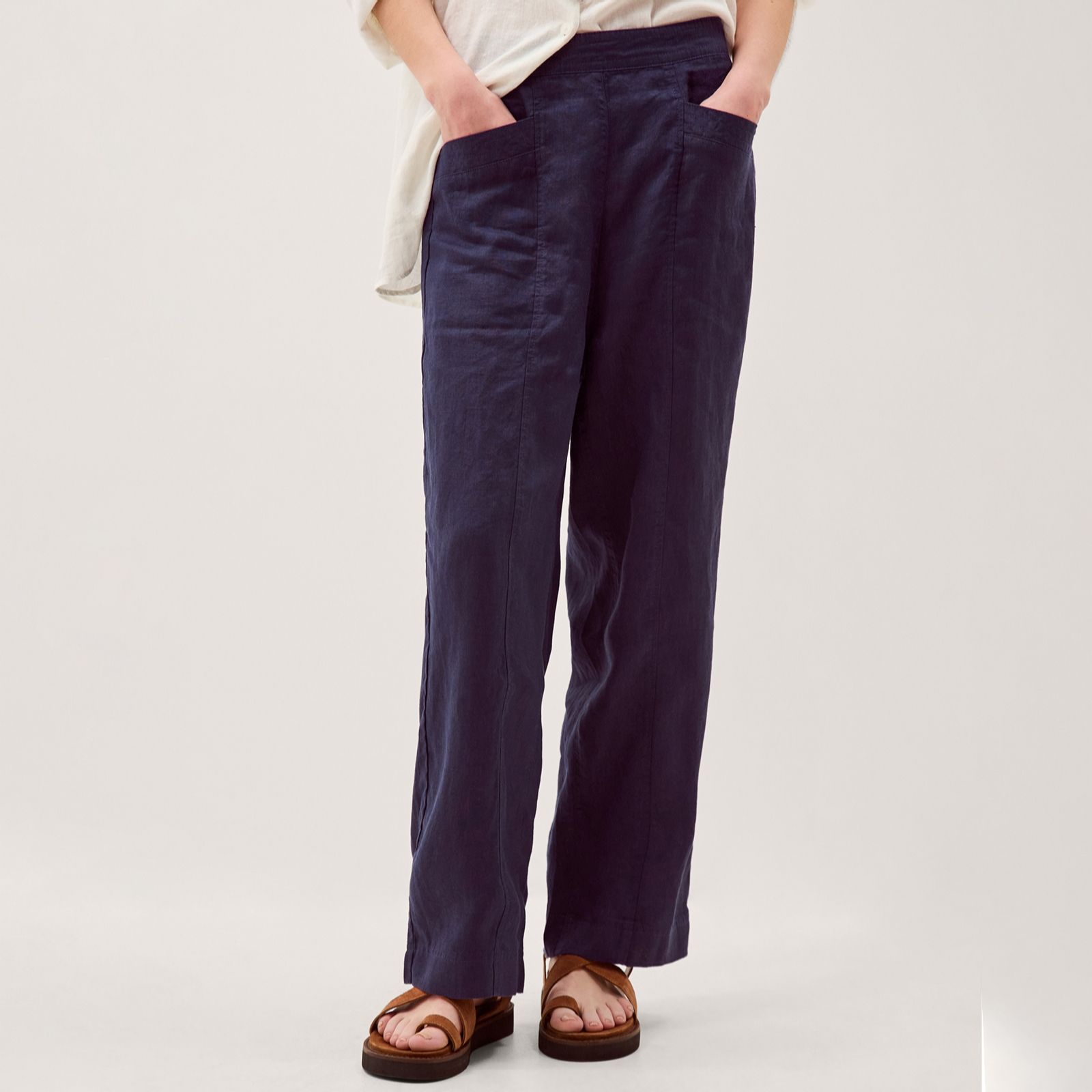Monsoon Lucy Linen Trousers Standard