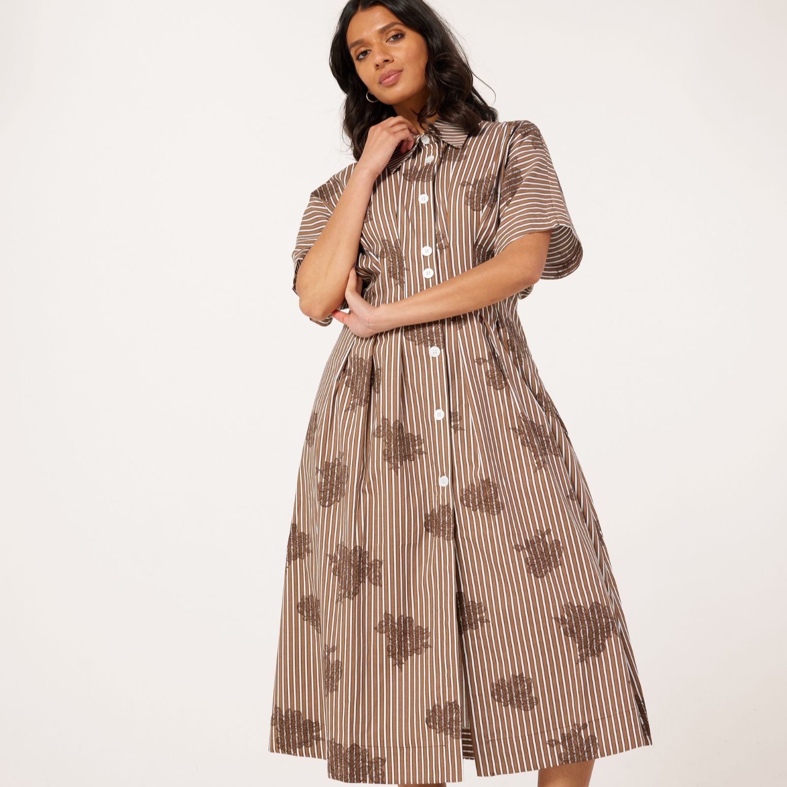 Helene Berman 100% Cotton Embroidered Summer Dress