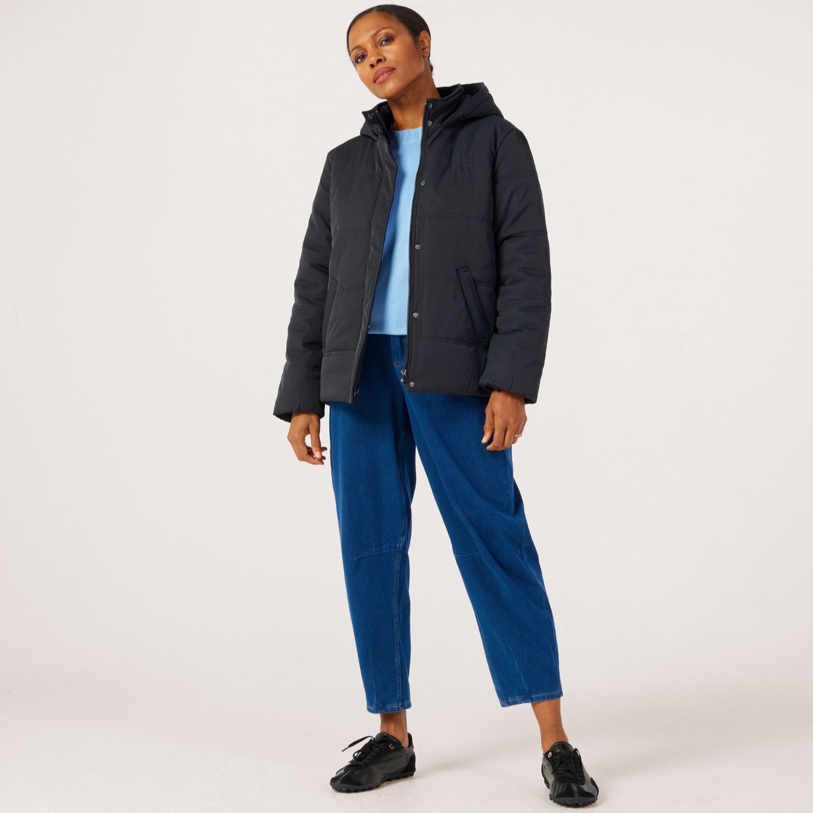 Denim & Co. Short Hooded Puffer Coat