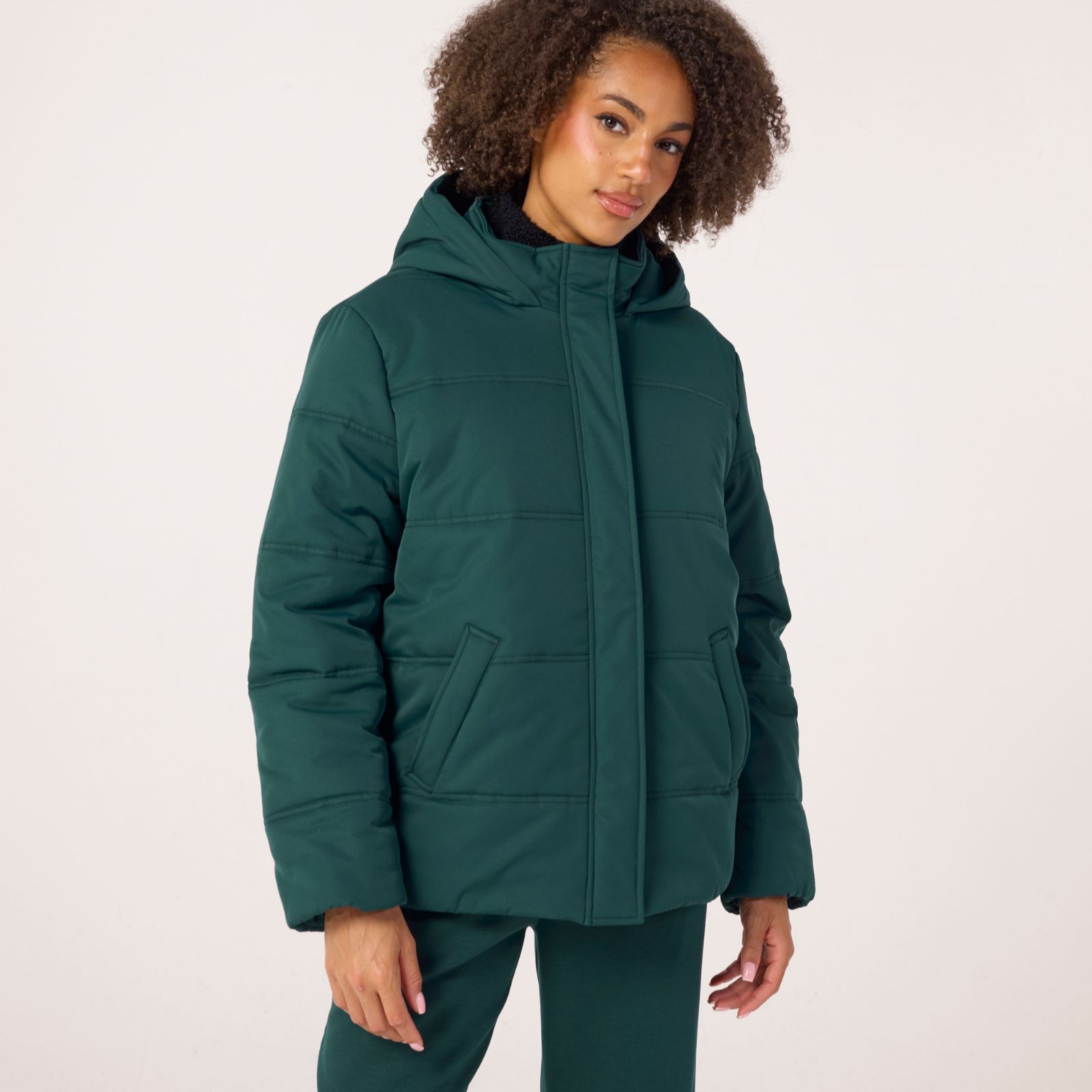 Denim & Co. Short Hooded Puffer Coat