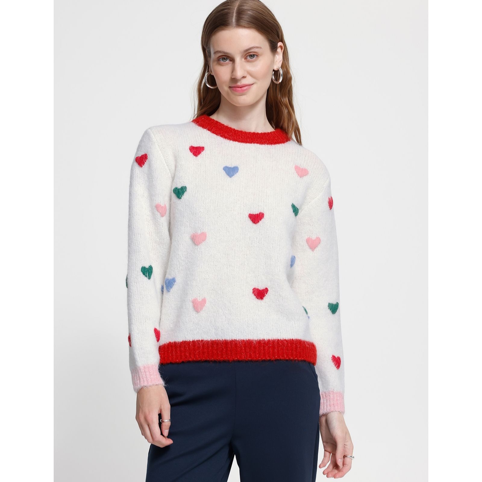 ICHI BelaBlue Heart Jumper