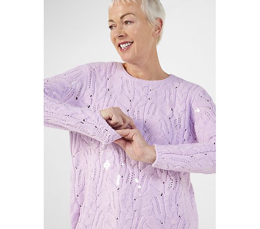 Wynne Collection Easy Elegance Sequin Sweater