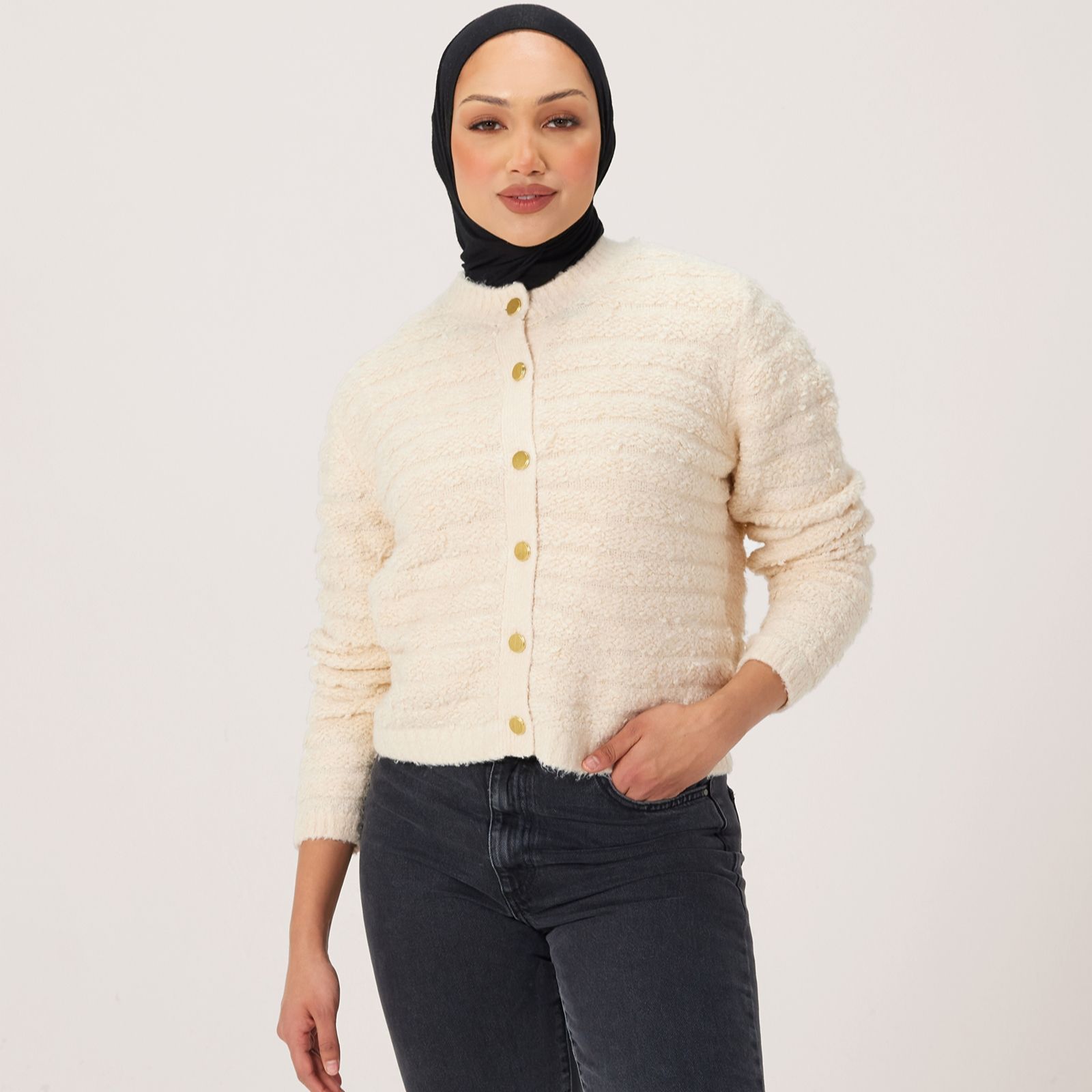 Only Textured Knitted Cardigan - QVC UK