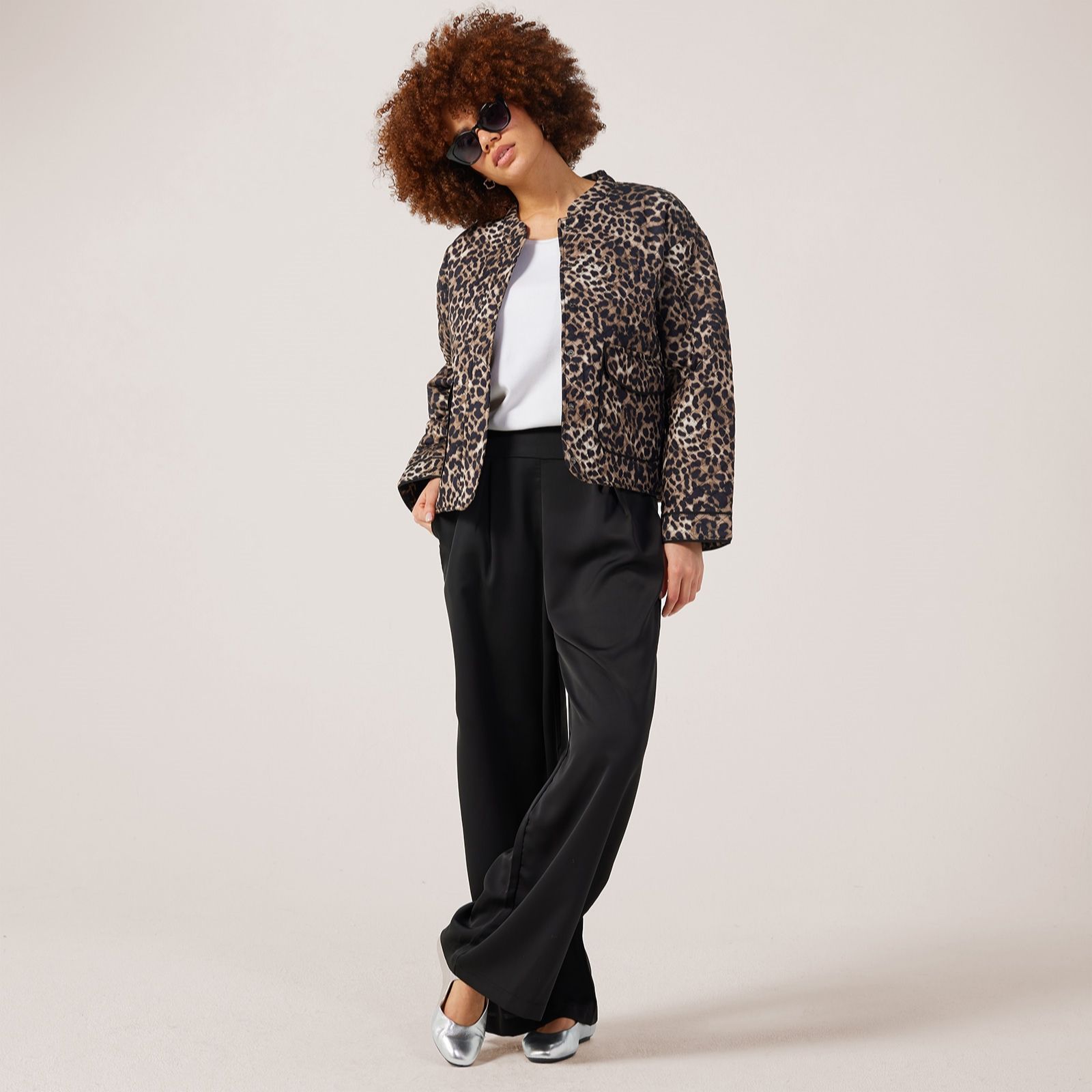 Izabel London Wide Leg Pintuck Trousers