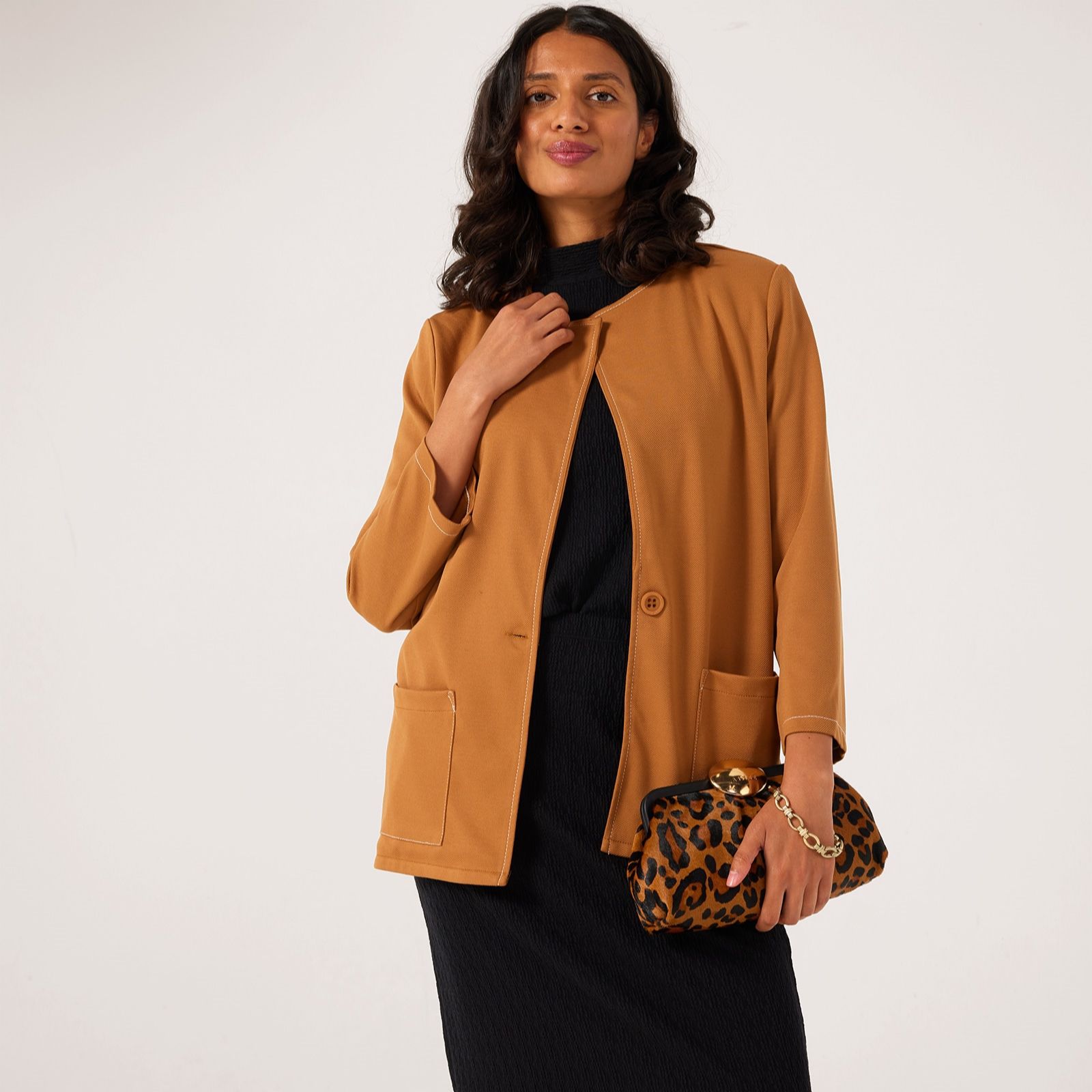 Kim & Co Contrast Stitch Jenna Twill Jacket