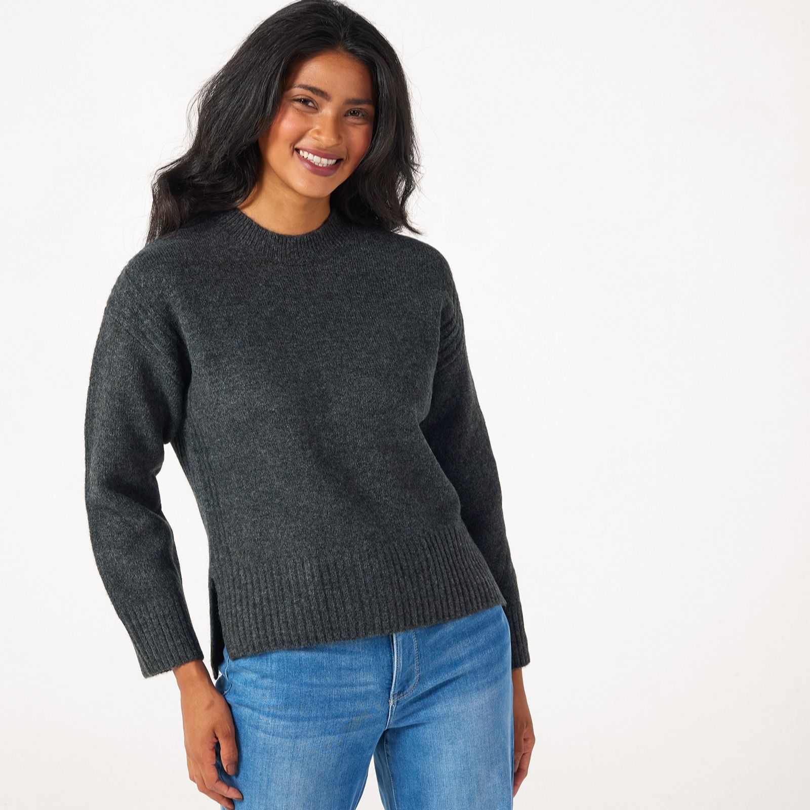 Denim & Co. Essentials Round Neck Jumper