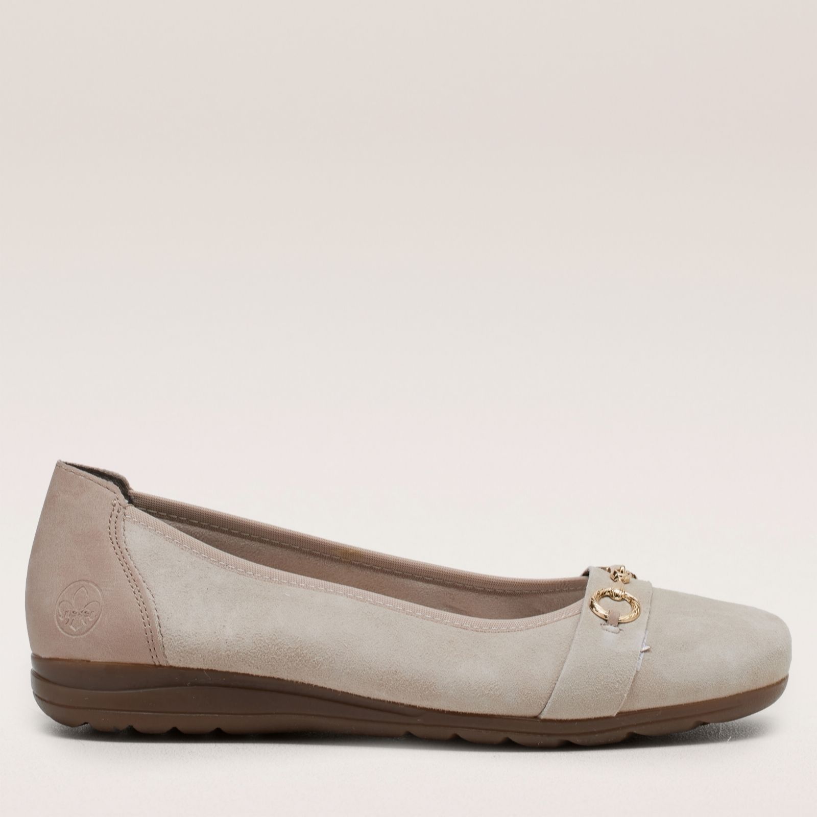 Outlet Rieker Leather Ballerina Snaffle Shoe