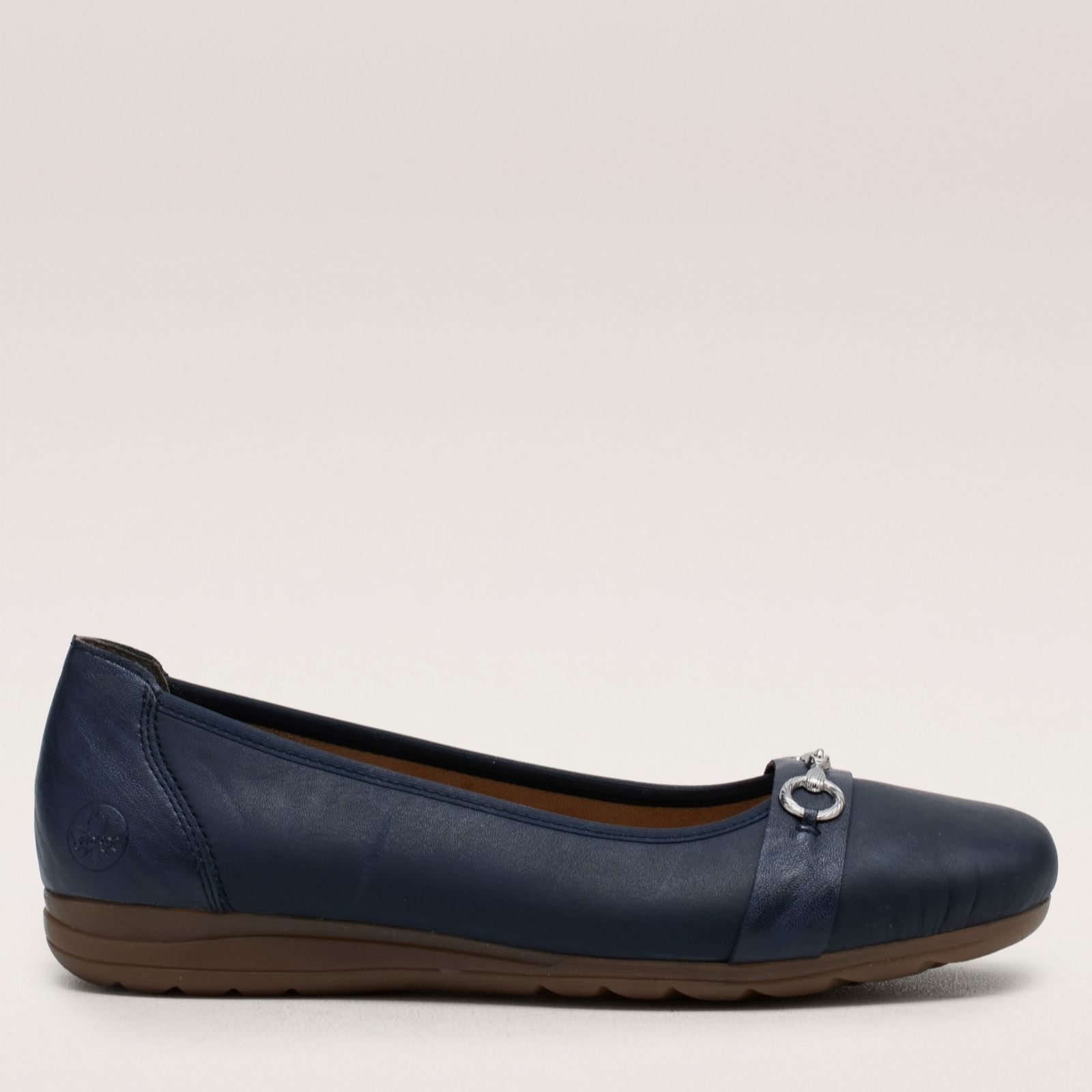 Outlet Rieker Leather Ballerina Snaffle Shoe