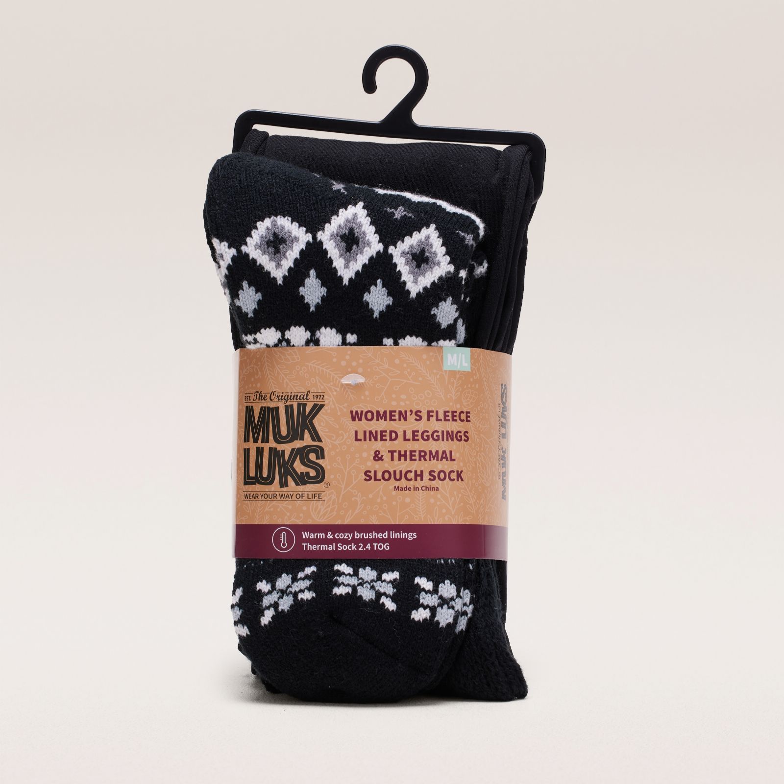 Muk Luks Legging & Slouch Sock Duo