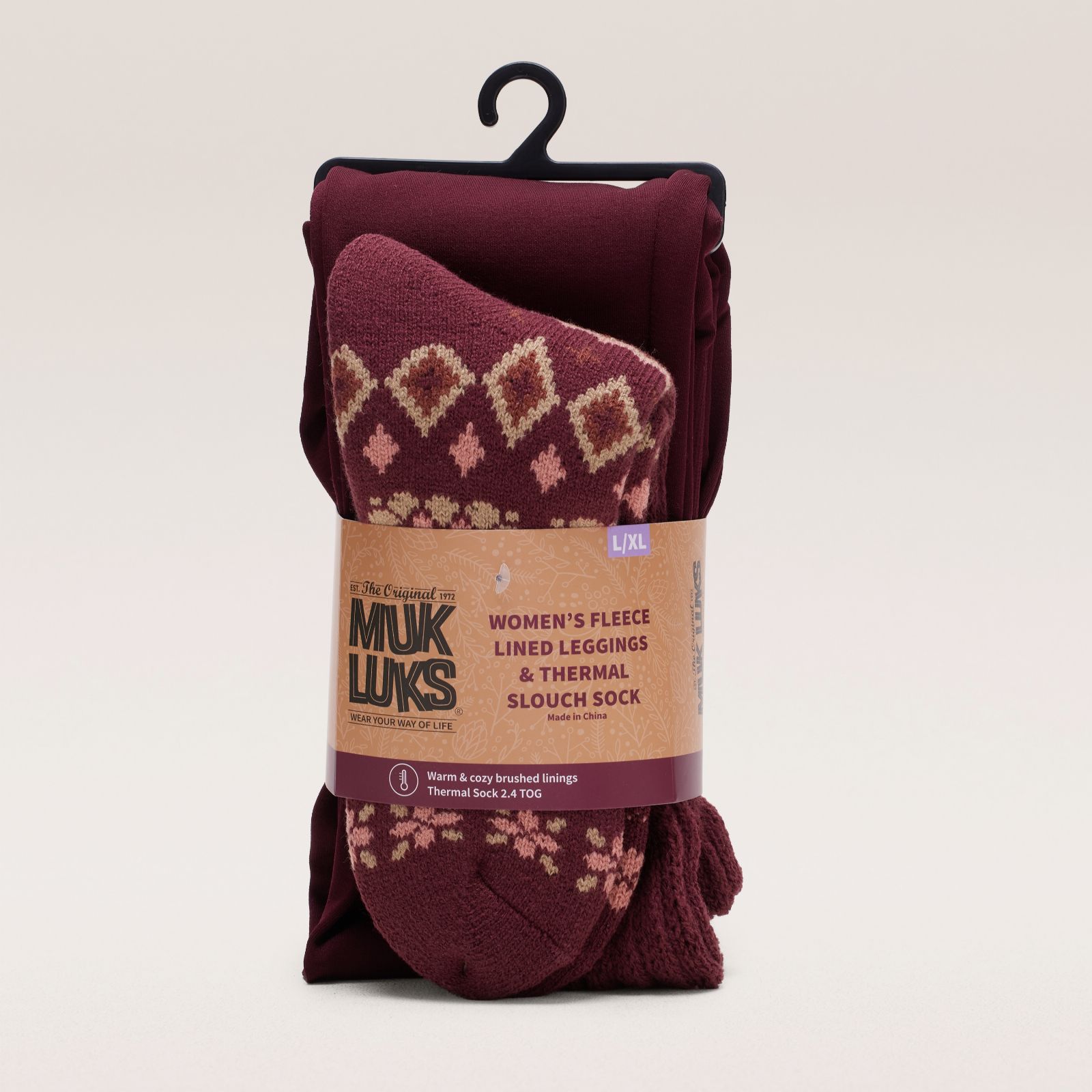 Muk Luks Legging & Slouch Sock Duo