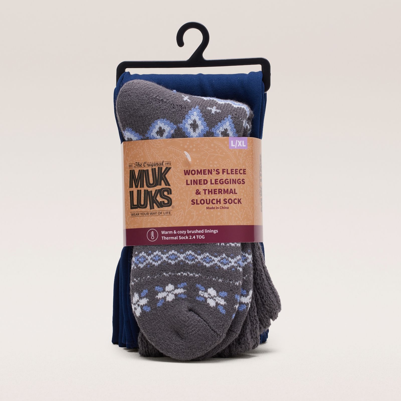 Muk Luks Legging & Slouch Sock Duo