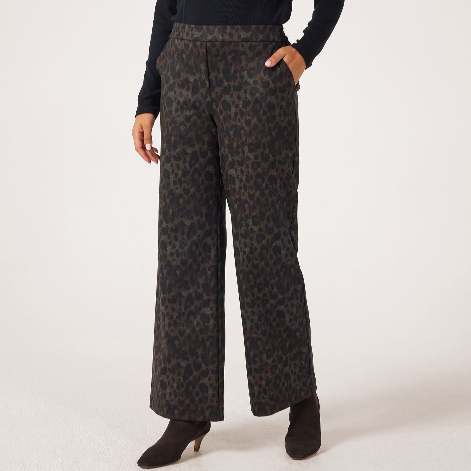 Helene Berman Animal Print Stretch Trouser