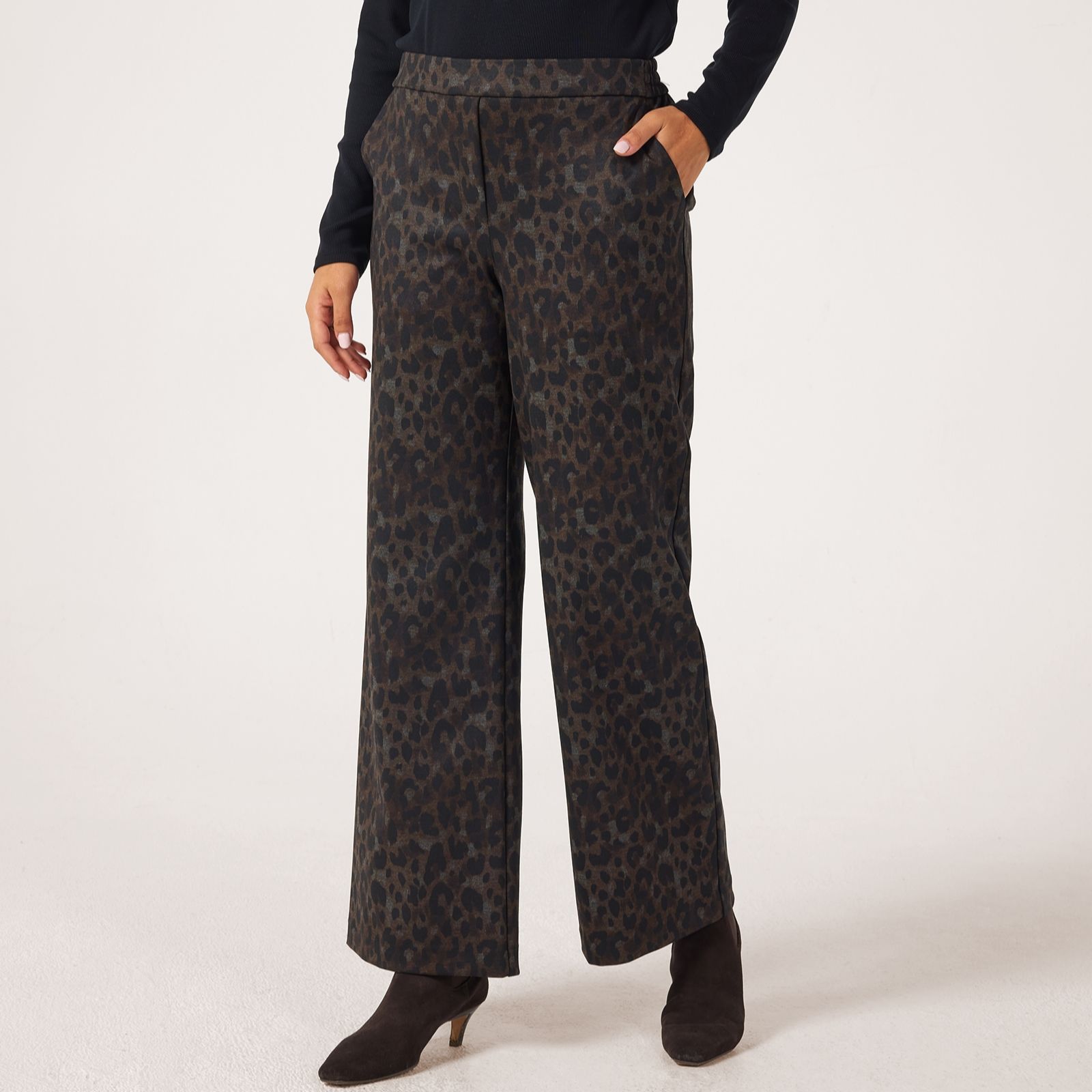 Helene Berman Animal Print Stretch Trouser