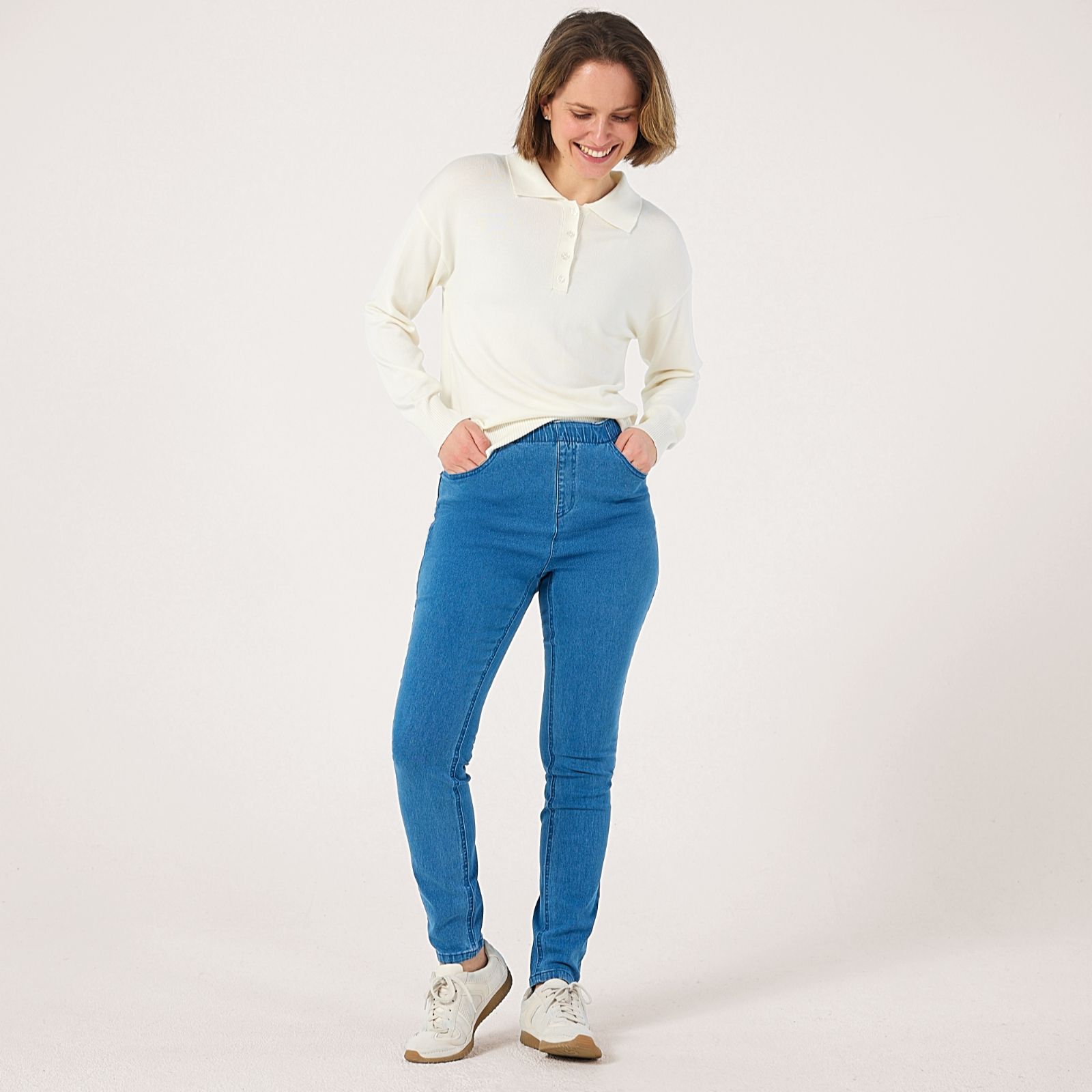 Denim & Co. Pull On Denim Jegging Petite