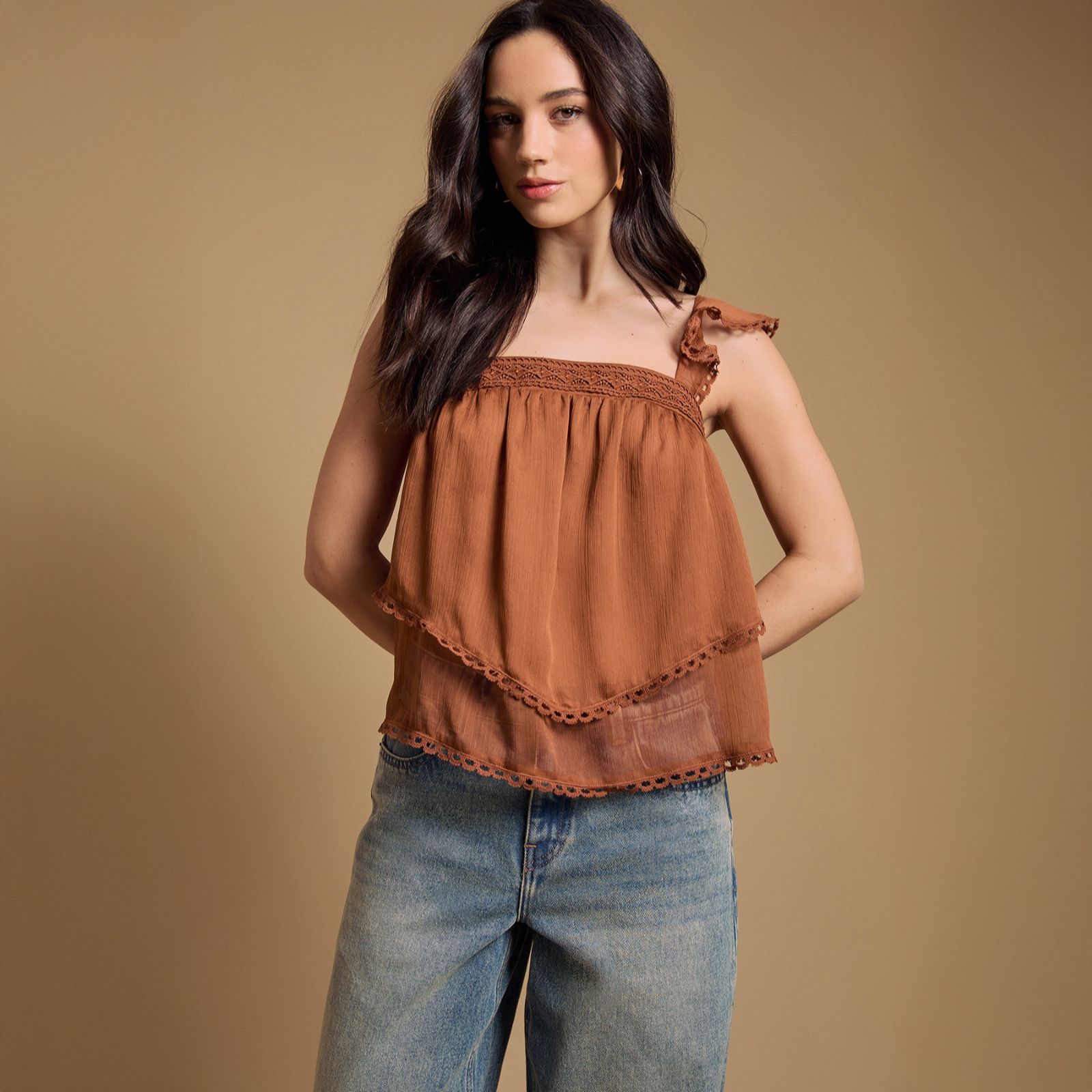 Oasis Ruffle Sleeve Top