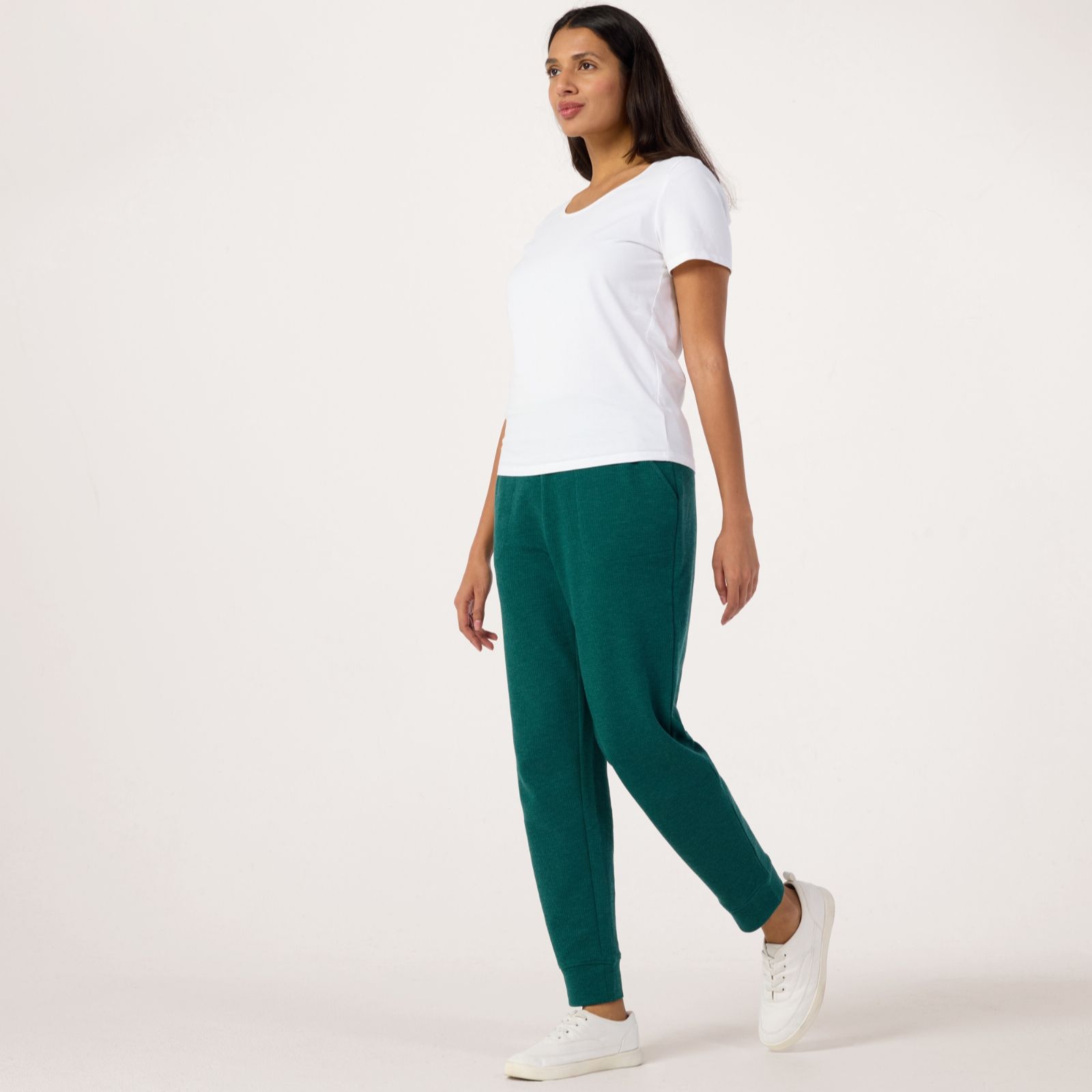 Denim & Co. Brushed Waffle Jogger Standard