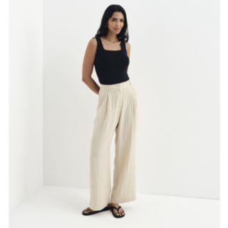 Finery London Mara Striped Wide Leg Trousers Standard