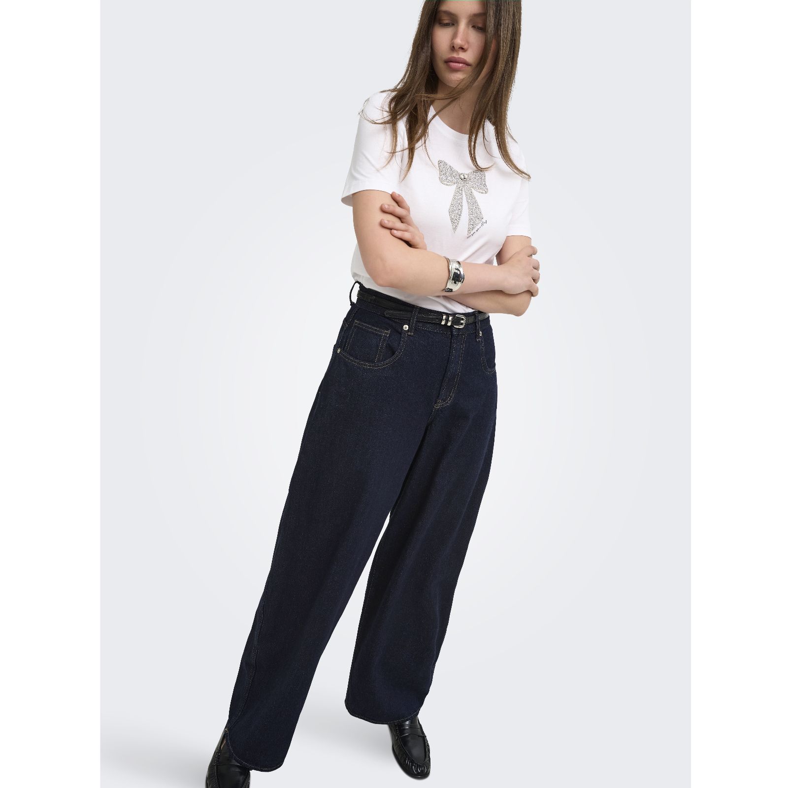 Only Taylor 30" High Waisted Barrel Leg Jeans