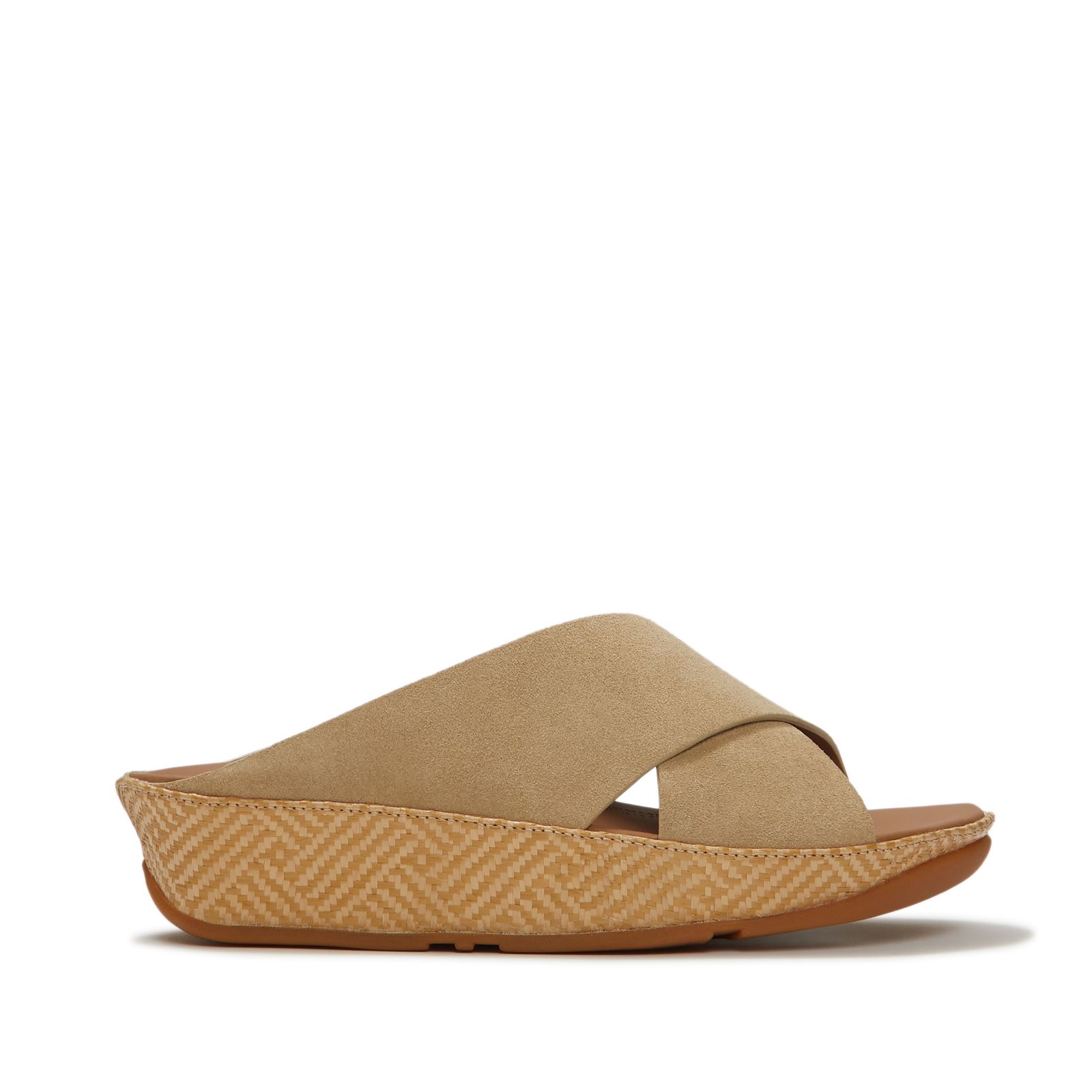 Outlet Fitflop Lulu Lux Weave Leather Cross Slides