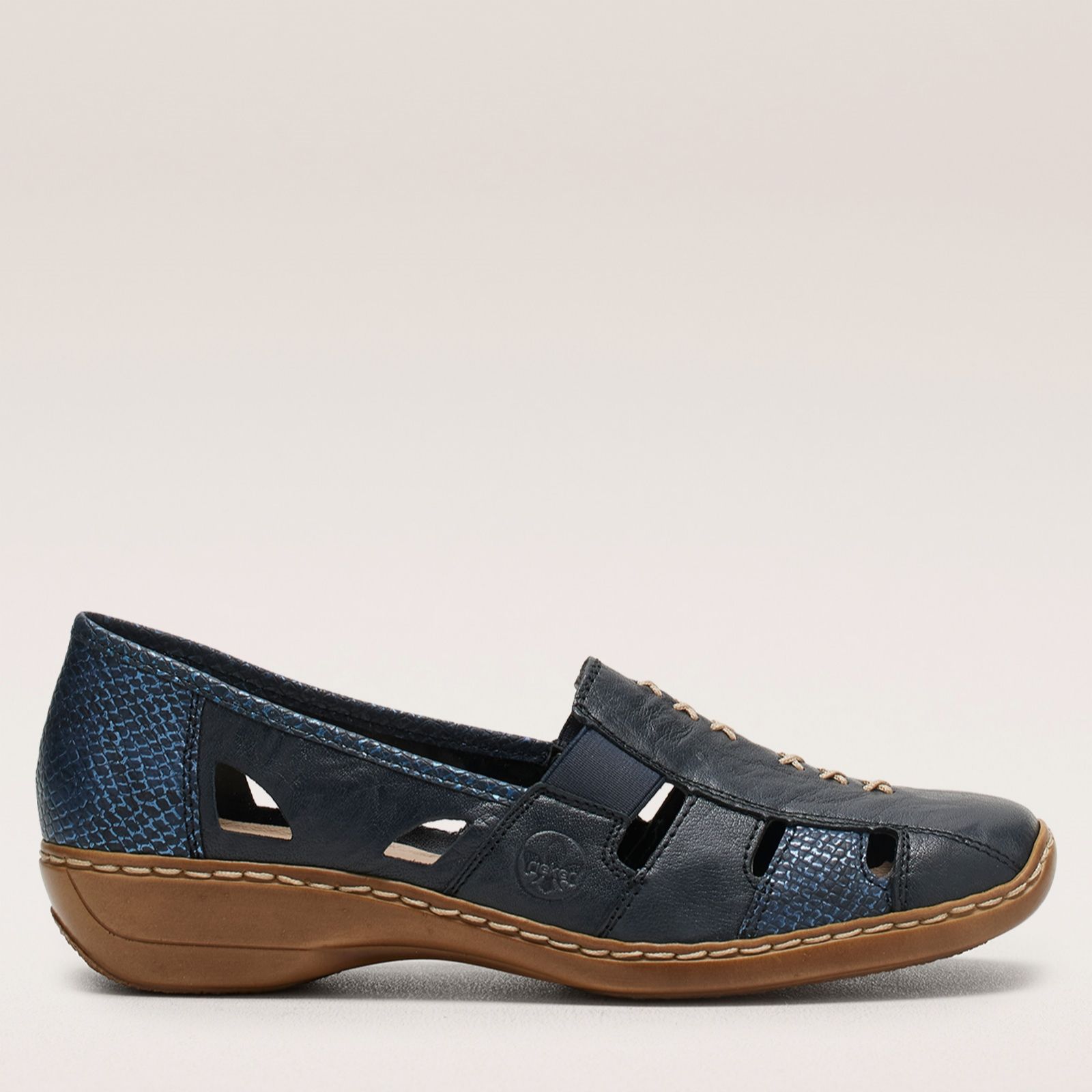 Rieker Leather Elasticated Shoe