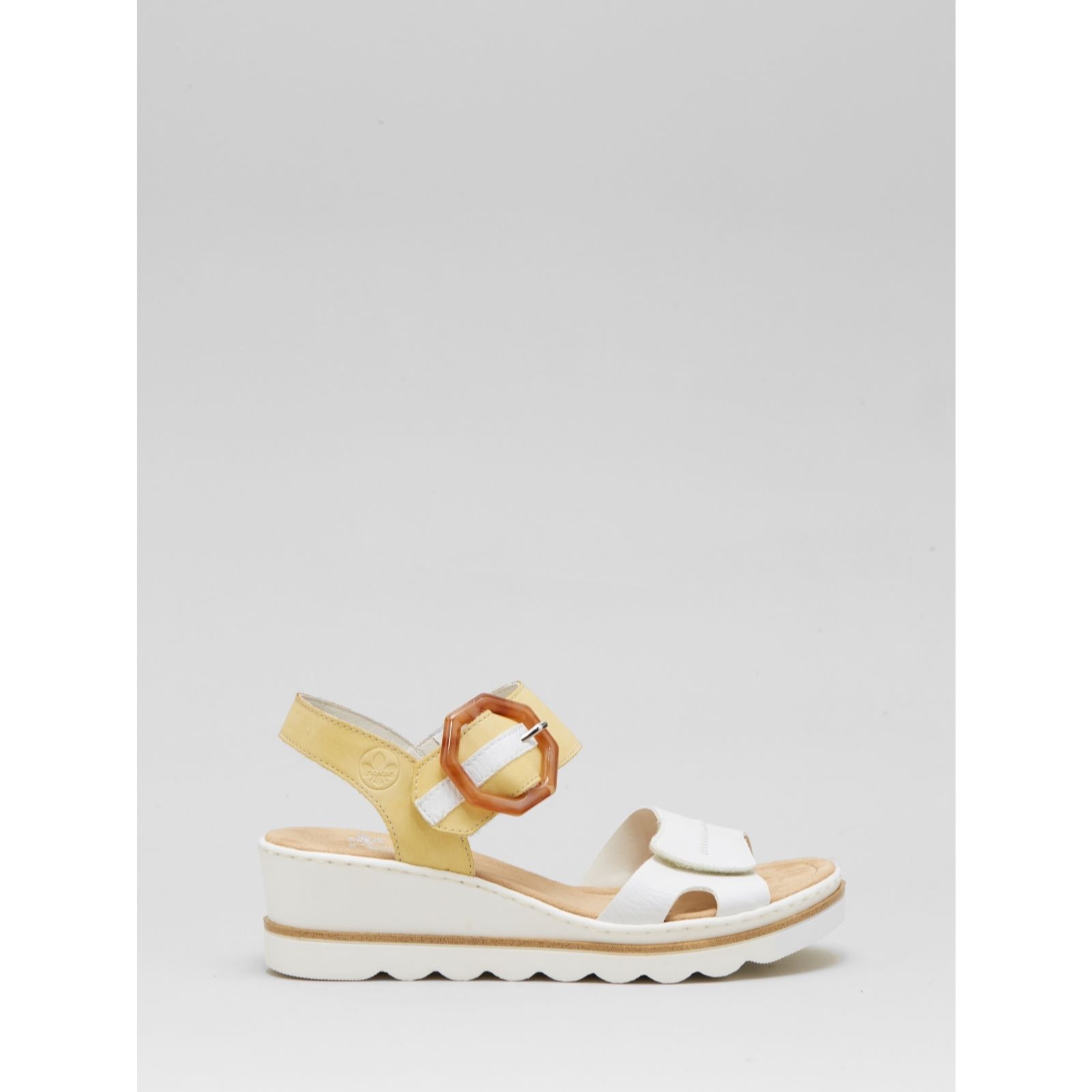 Outlet Rieker Wedge Sandal with Buckle Detail