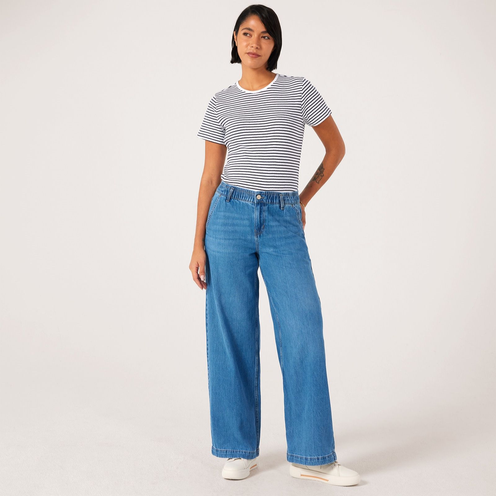Only Comet Elasticated Waist Wide Leg Jean