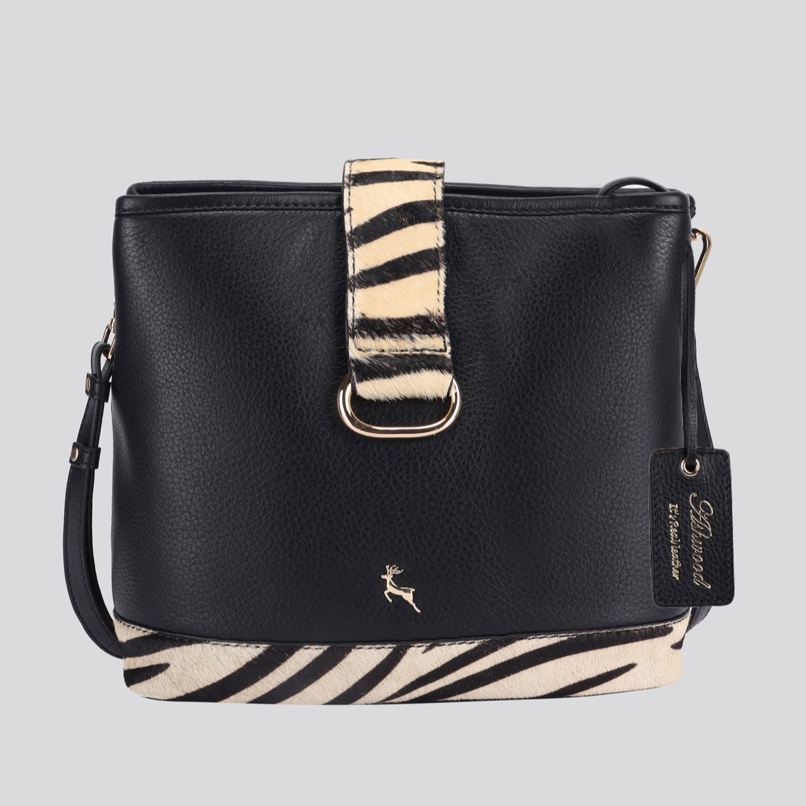 Ashwood Leather Animal Contrast Bucket Bag