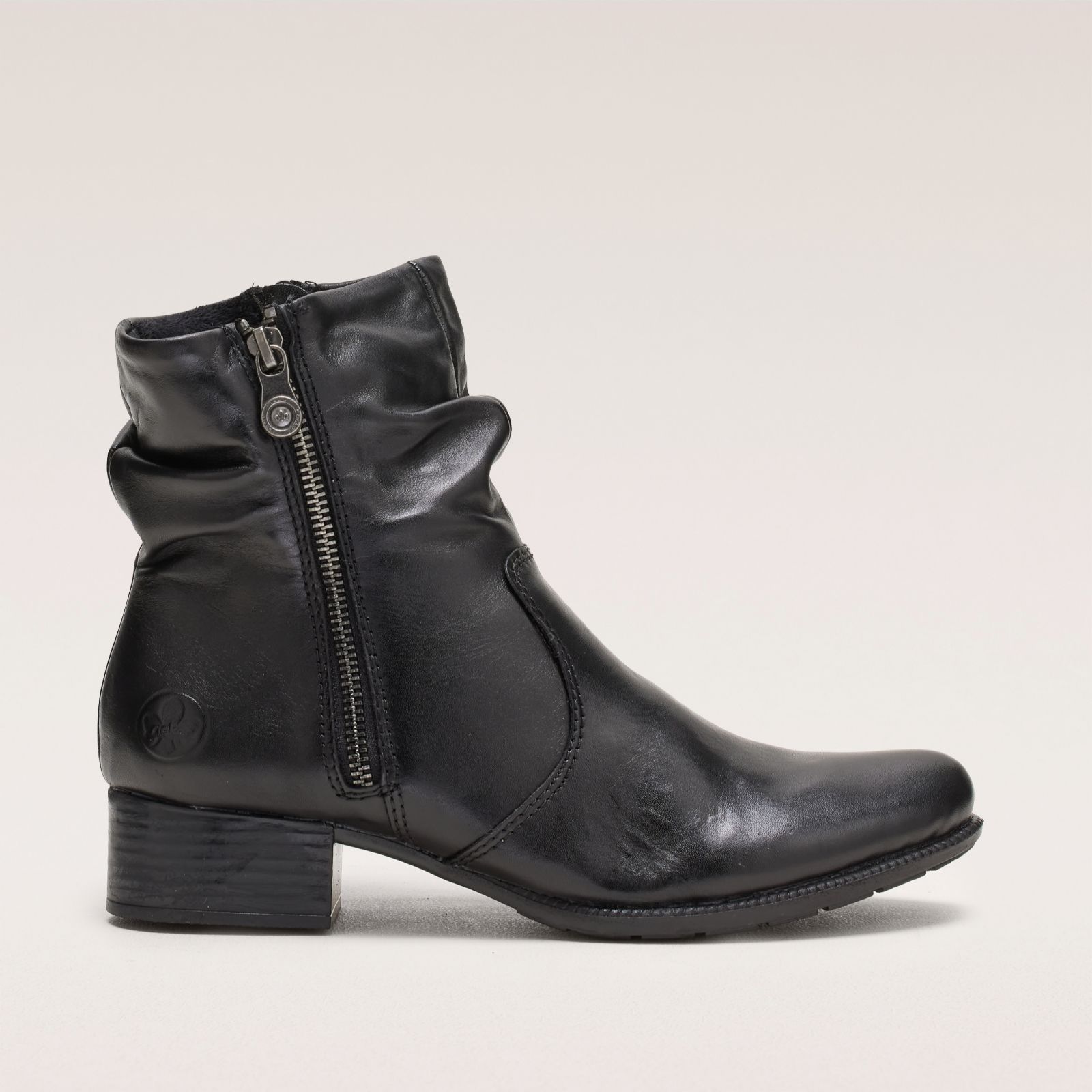 Rieker Leather Side Zip Boot