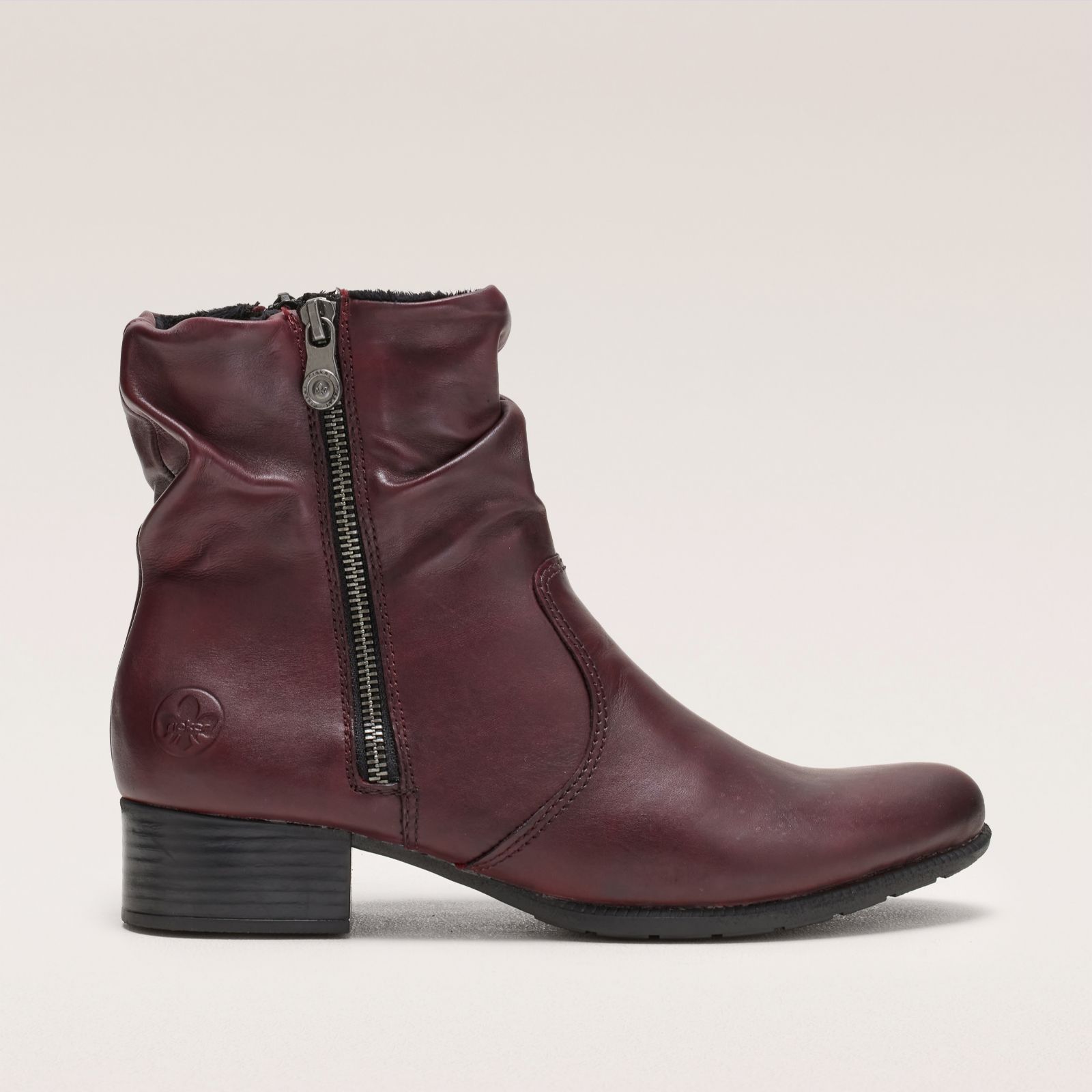 Rieker Leather Side Zip Boot