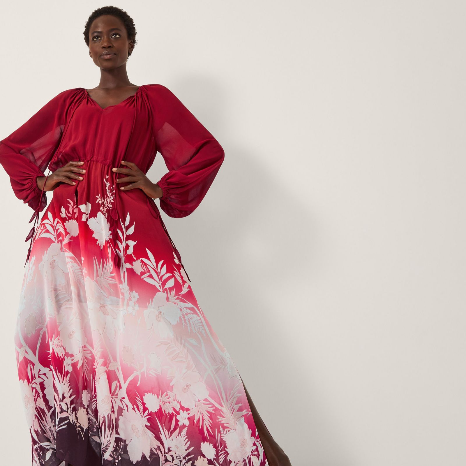 Monsoon Lilian Placement Floral Trapeze Dress