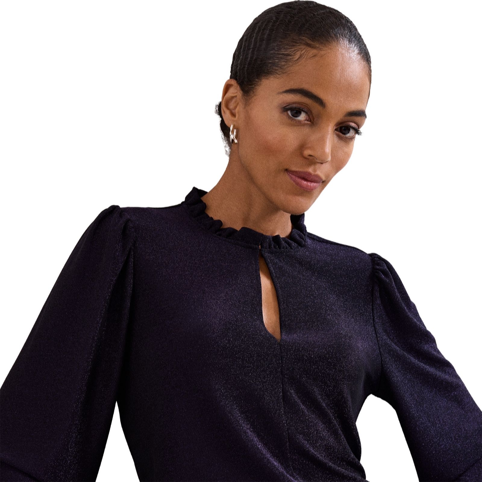 Phase Eight Imogen Shimmer Frill Detail Textured Top