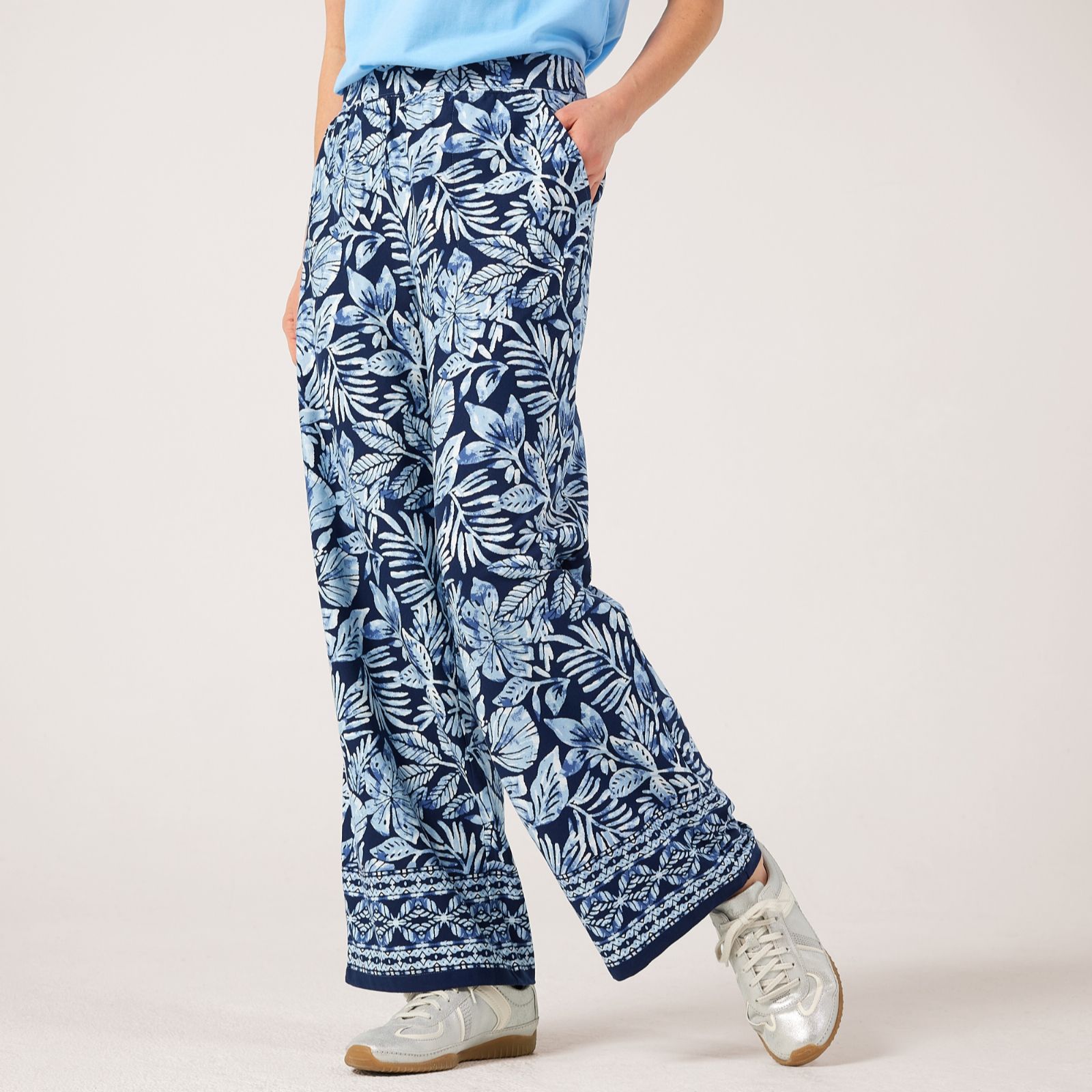Denim & Co. Cotton Rich Jersey Trousers
