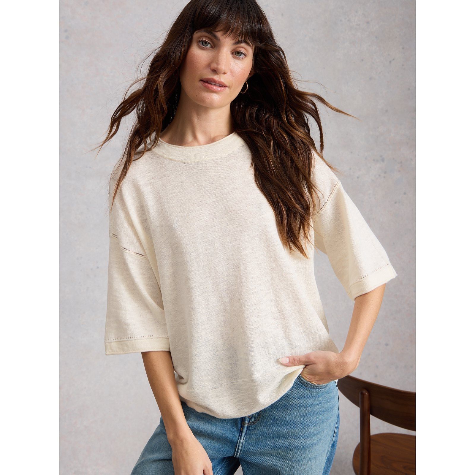 White Stuff Kate Linen Blend Tee