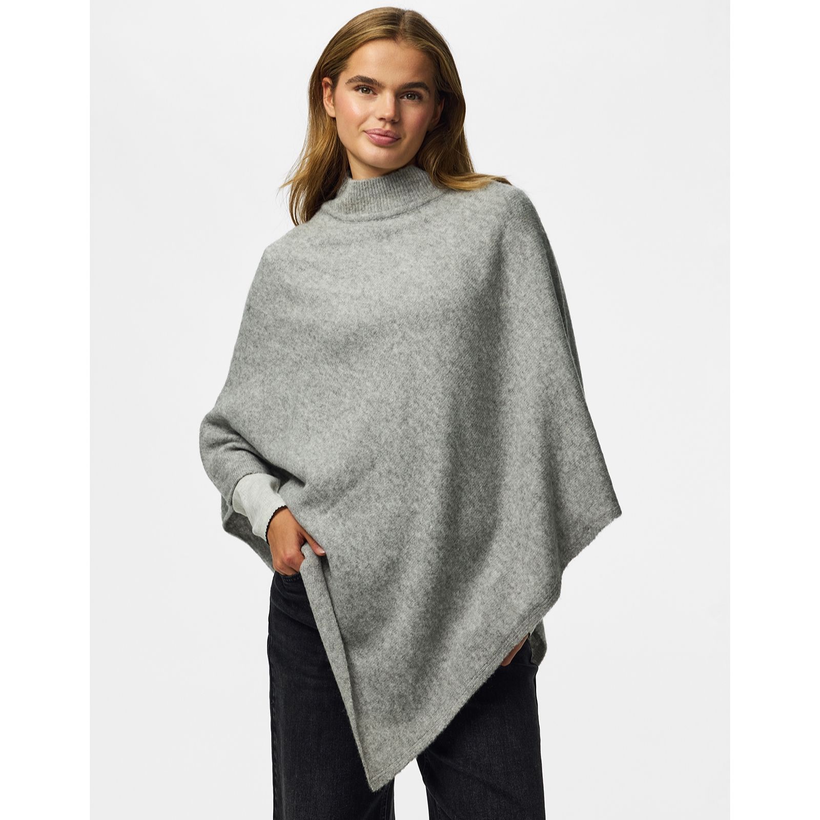 Pieces Fortuna High Neck Poncho
