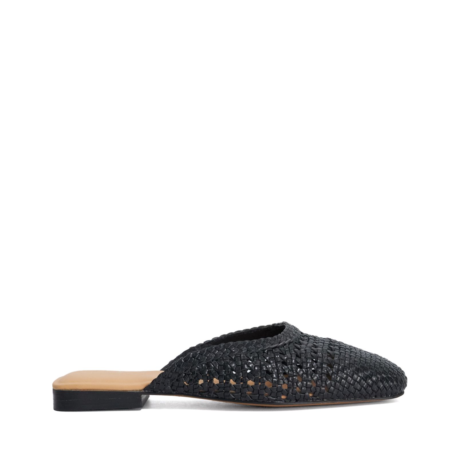 Dune London Leather Woven Mule Sandals