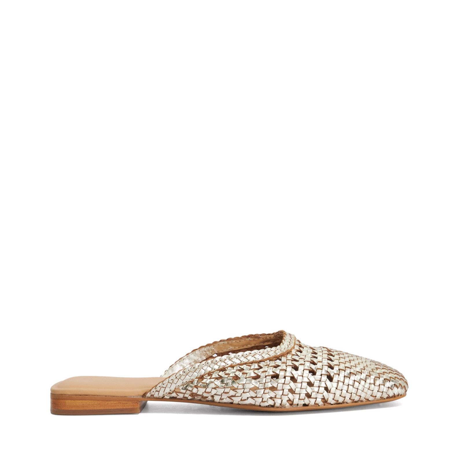 Dune London Leather Woven Mule Sandals