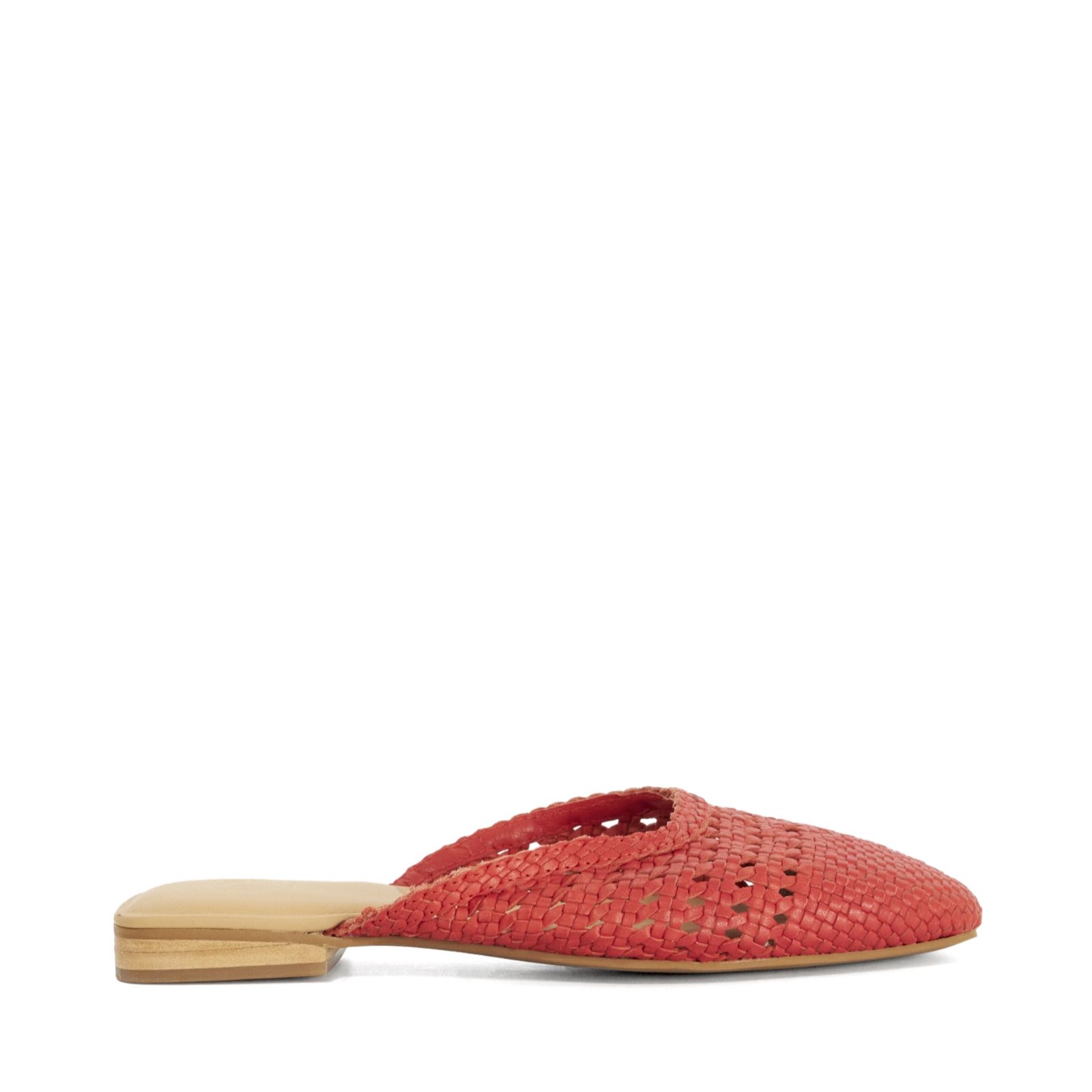 Dune London Leather Woven Mule Sandals