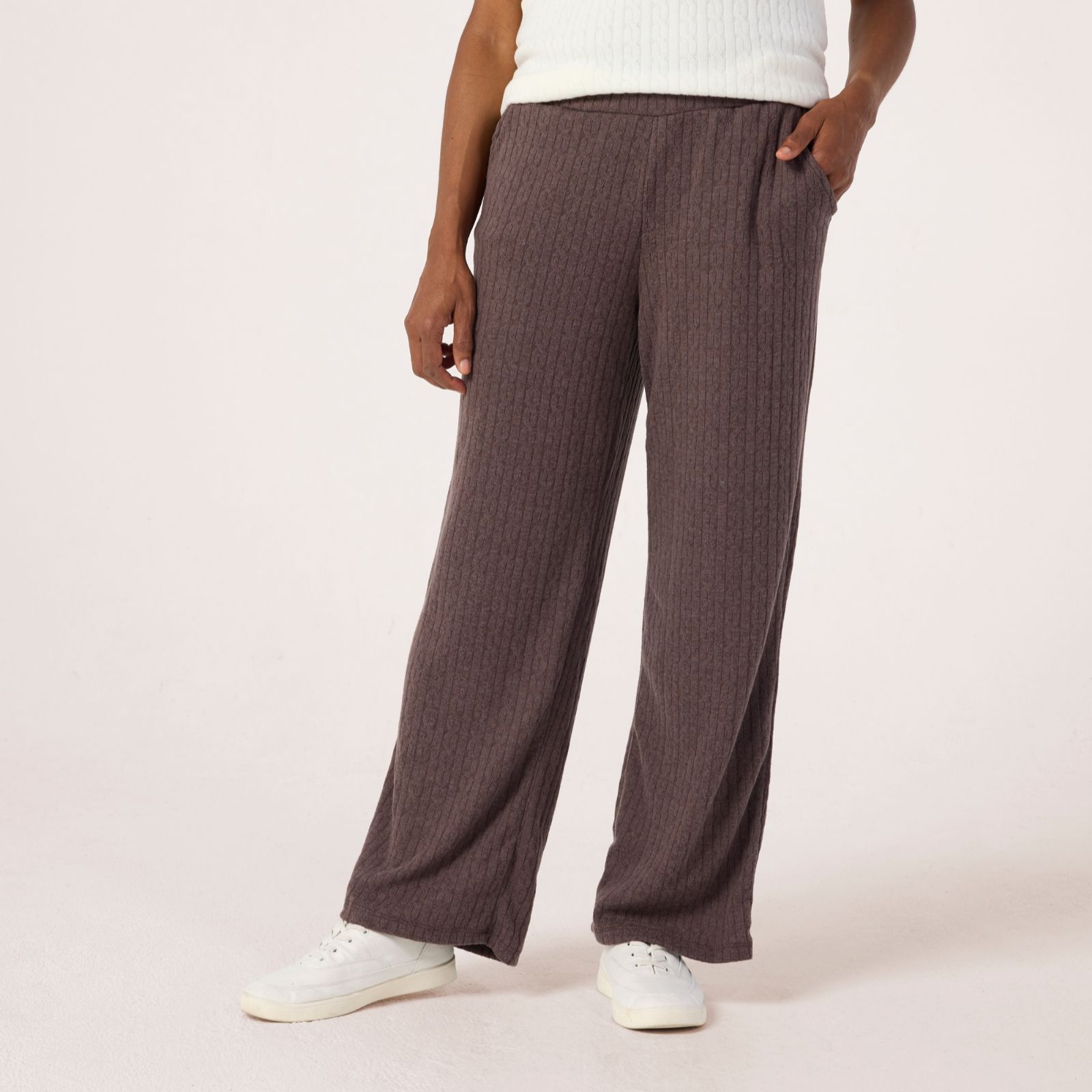 Kim & Co Fine Cable Knit Grace Straight Leg Standard Trousers
