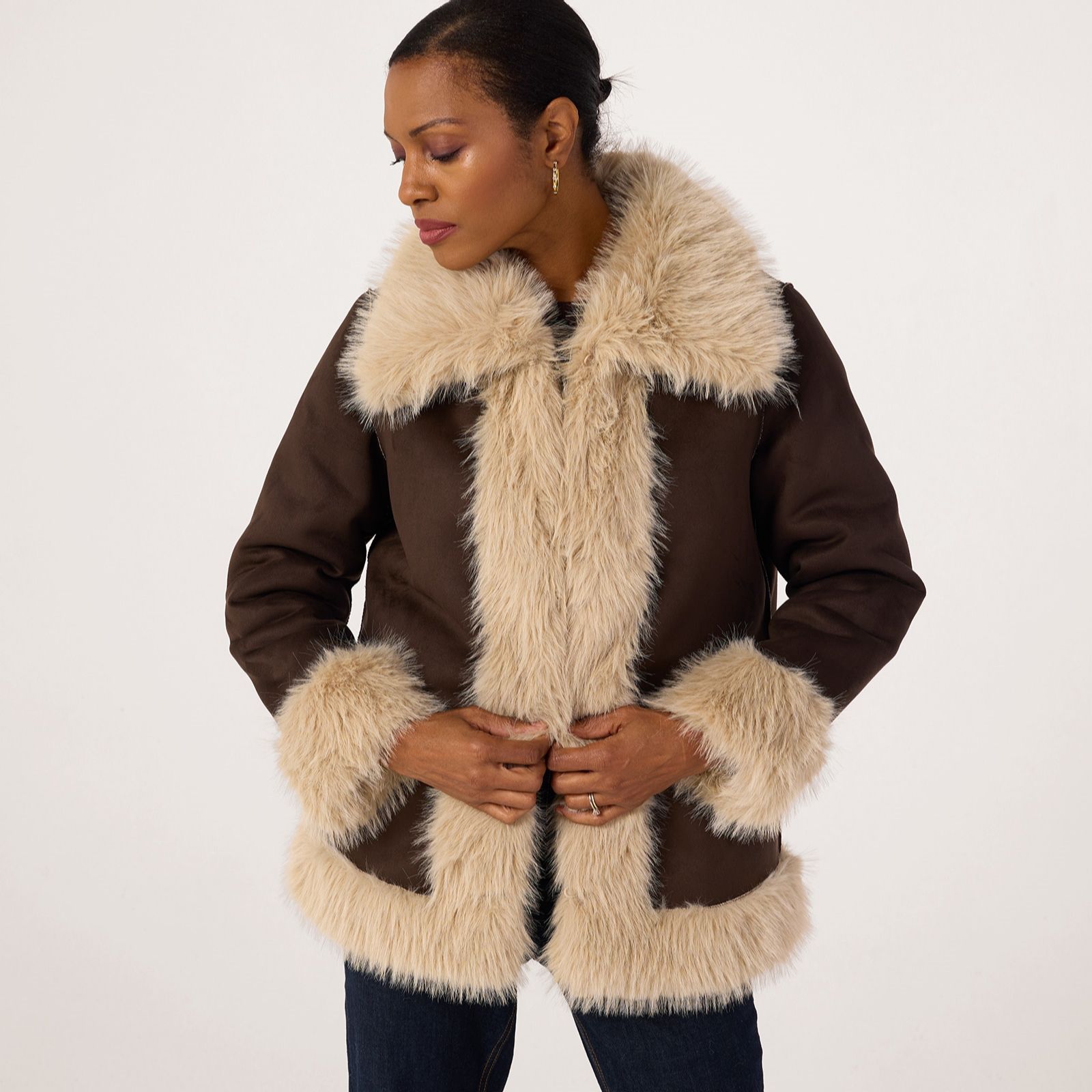 Ruth Langsford Reversable Shearling Coat