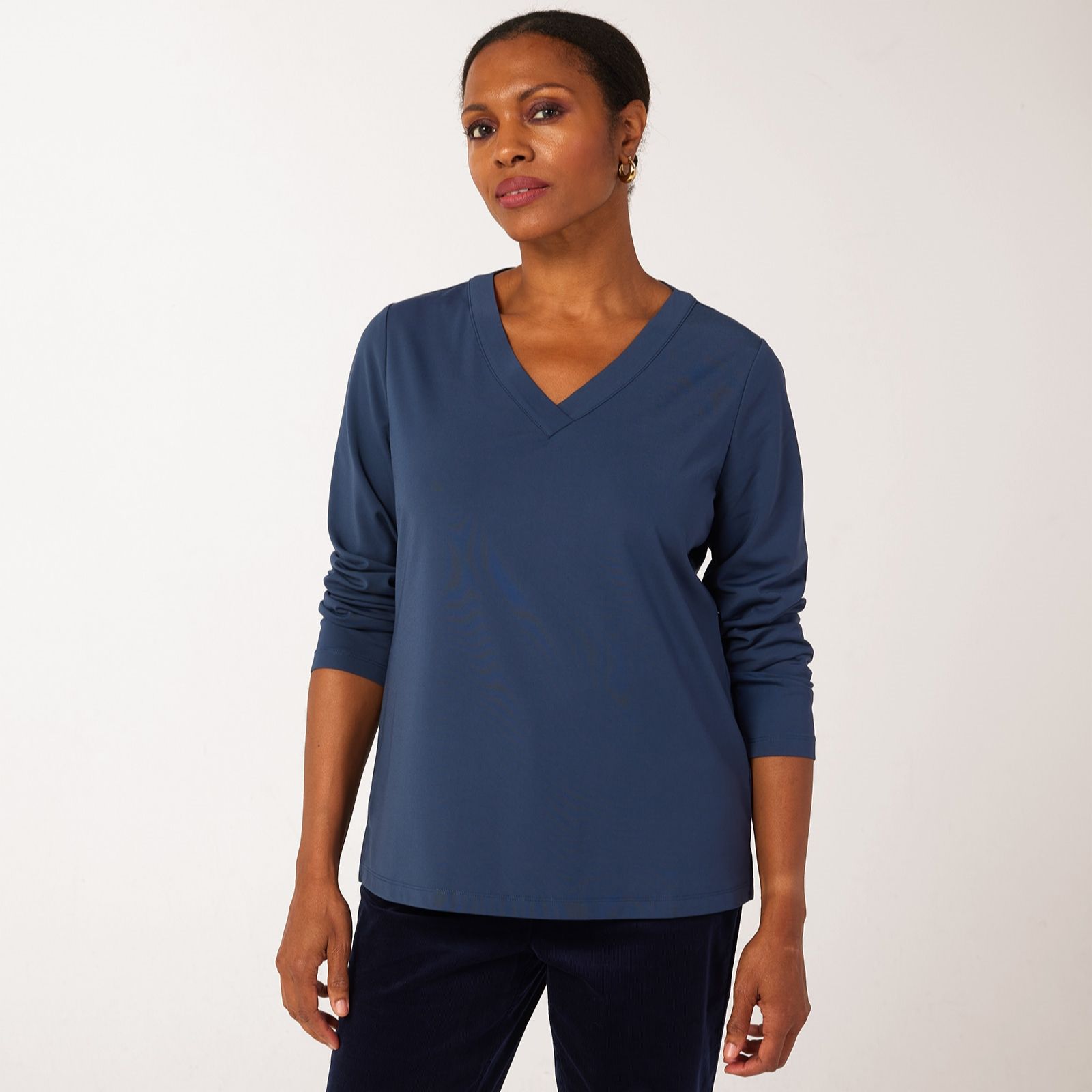 Ruth Langsford V-Neck 3/4 Sleeve Smart Jersey Top