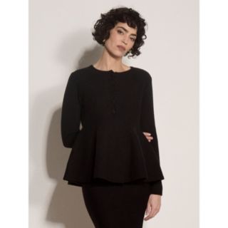 Apricot Button Grown On Peplum Cardigan
