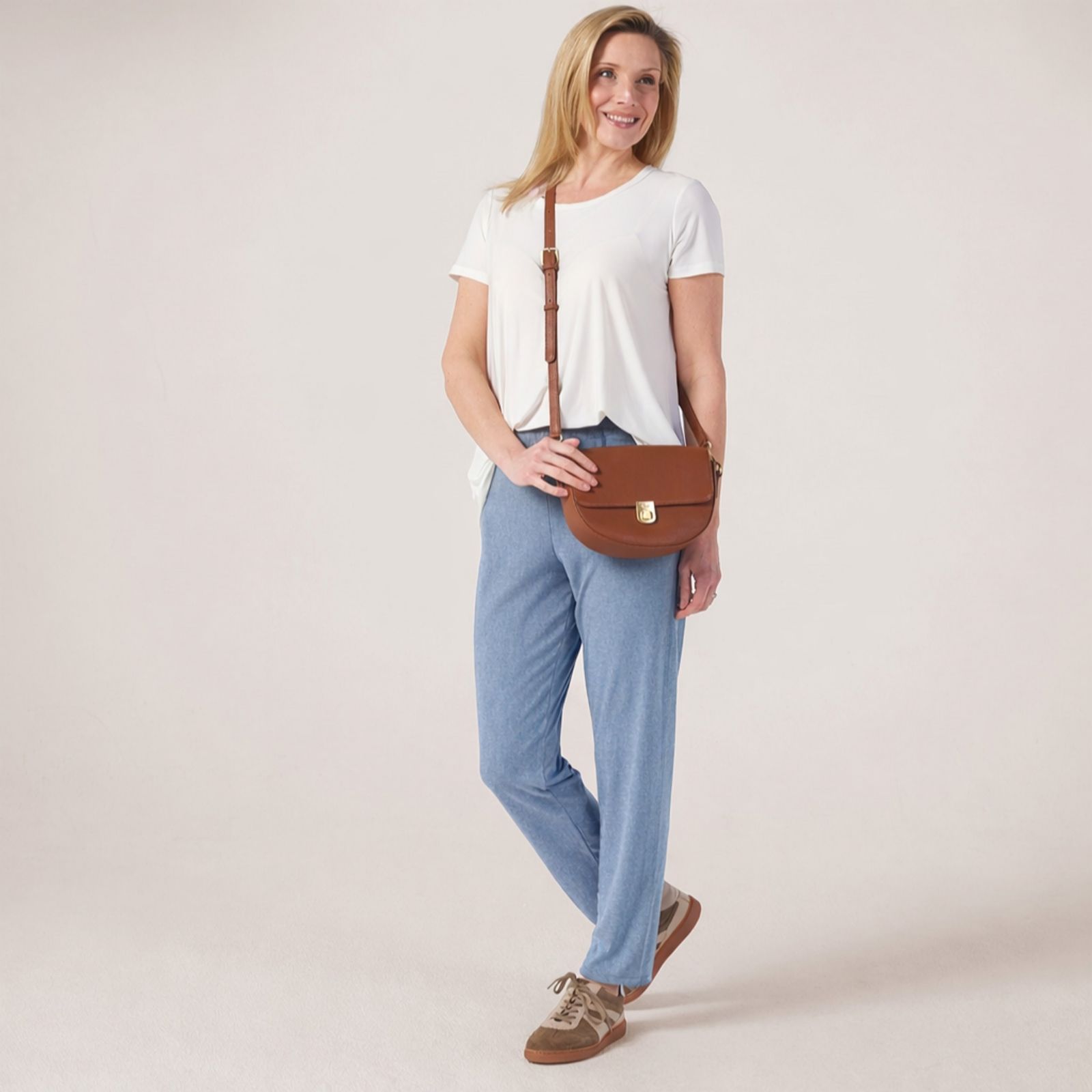 Kim & Co Brazil Jersey 1.5" Elastic Waist Narrow Leg Trouser