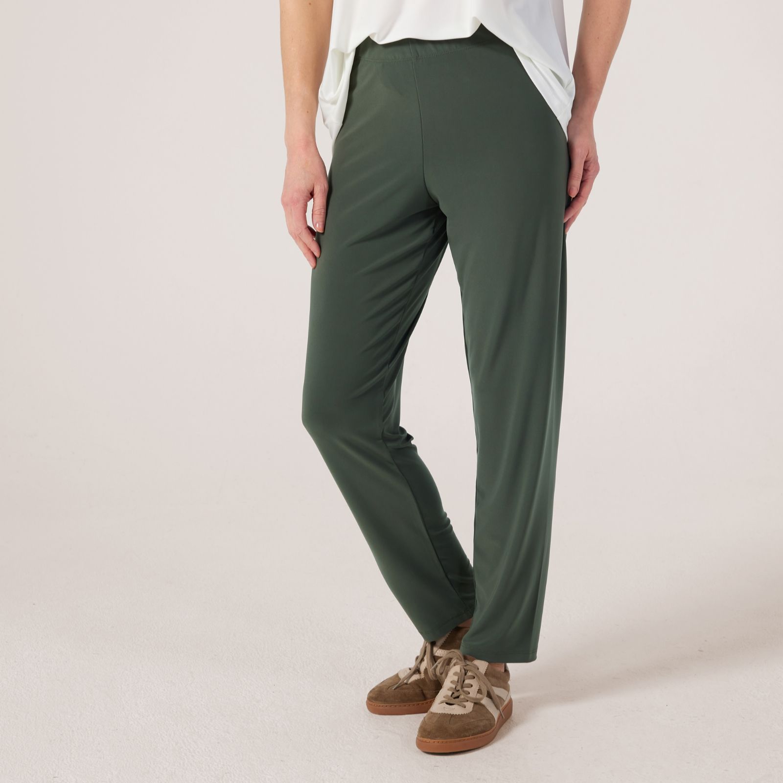 Kim & Co Brazil Jersey 1.5" Elastic Waist Narrow Leg Trouser