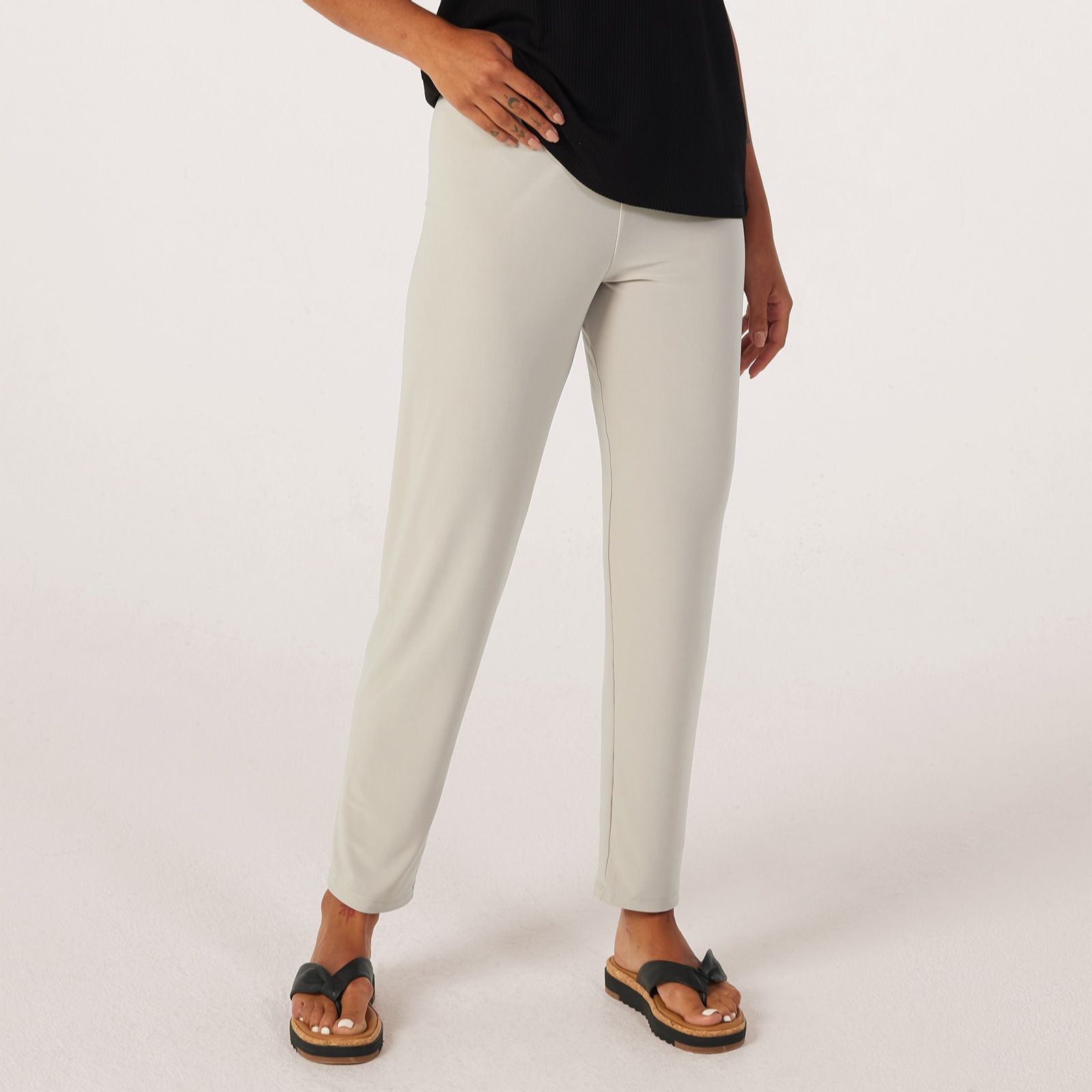 Kim & Co Brazil Jersey 1.5" Elastic Waist Narrow Leg Trouser