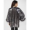 Frank Usher Sequin Kimono Style Jacket with Faux Feather Trim, 2 of 2